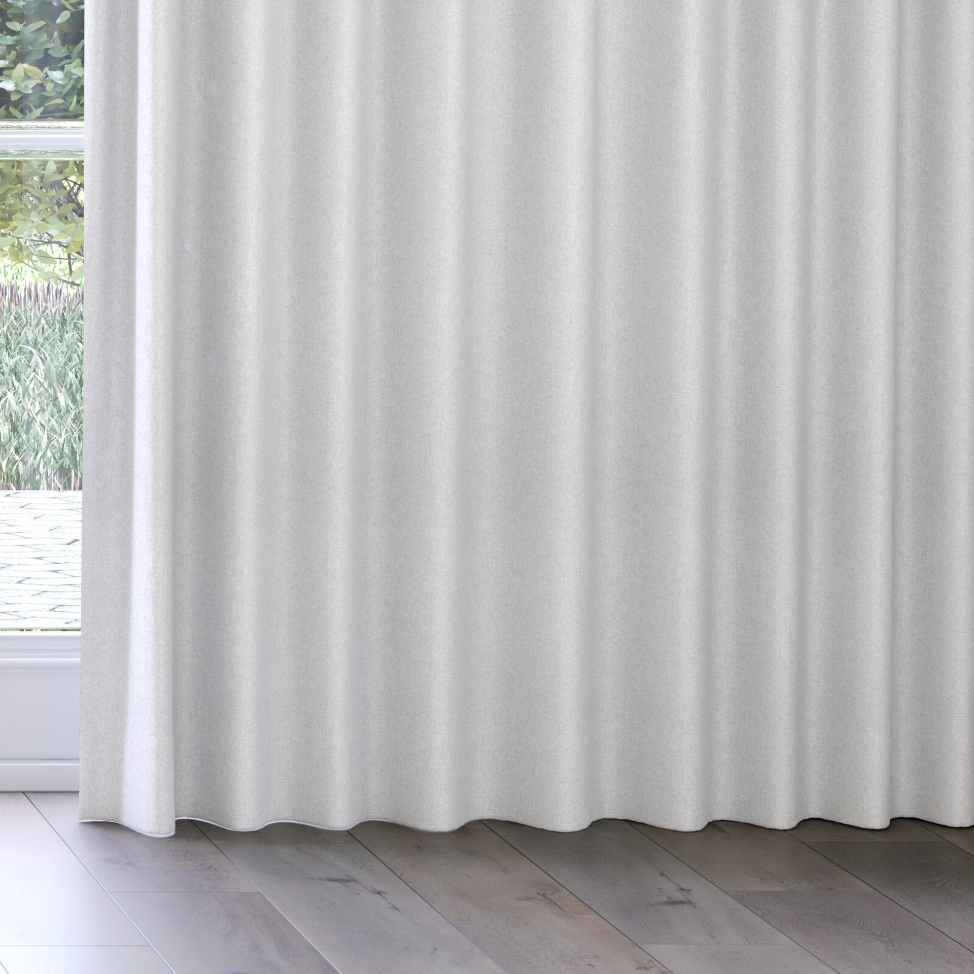 Bottom view of Liberate Fog, on curtain rail