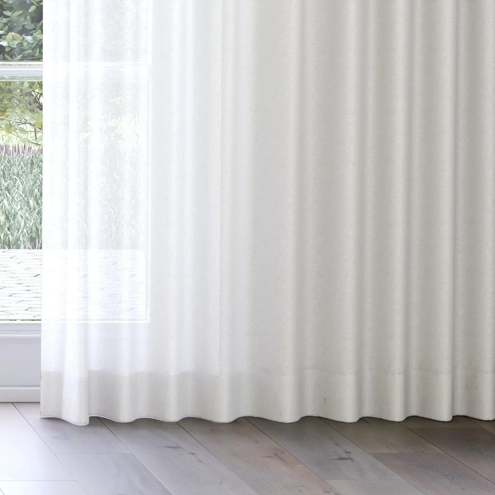 Bottom view of Kyoto Willow, on curtain rail