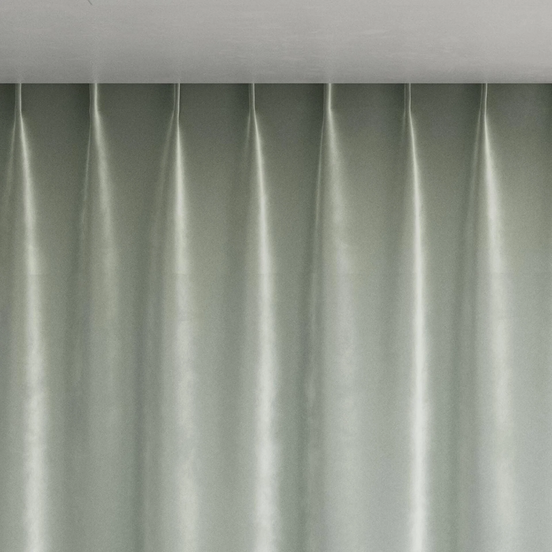 Top view of Velvelux Duckegg, pinch pleat