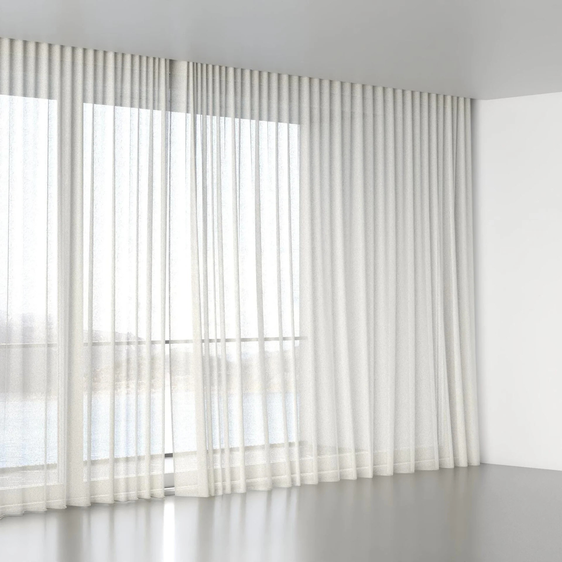 Full view of Tactility Natural, wave pleat