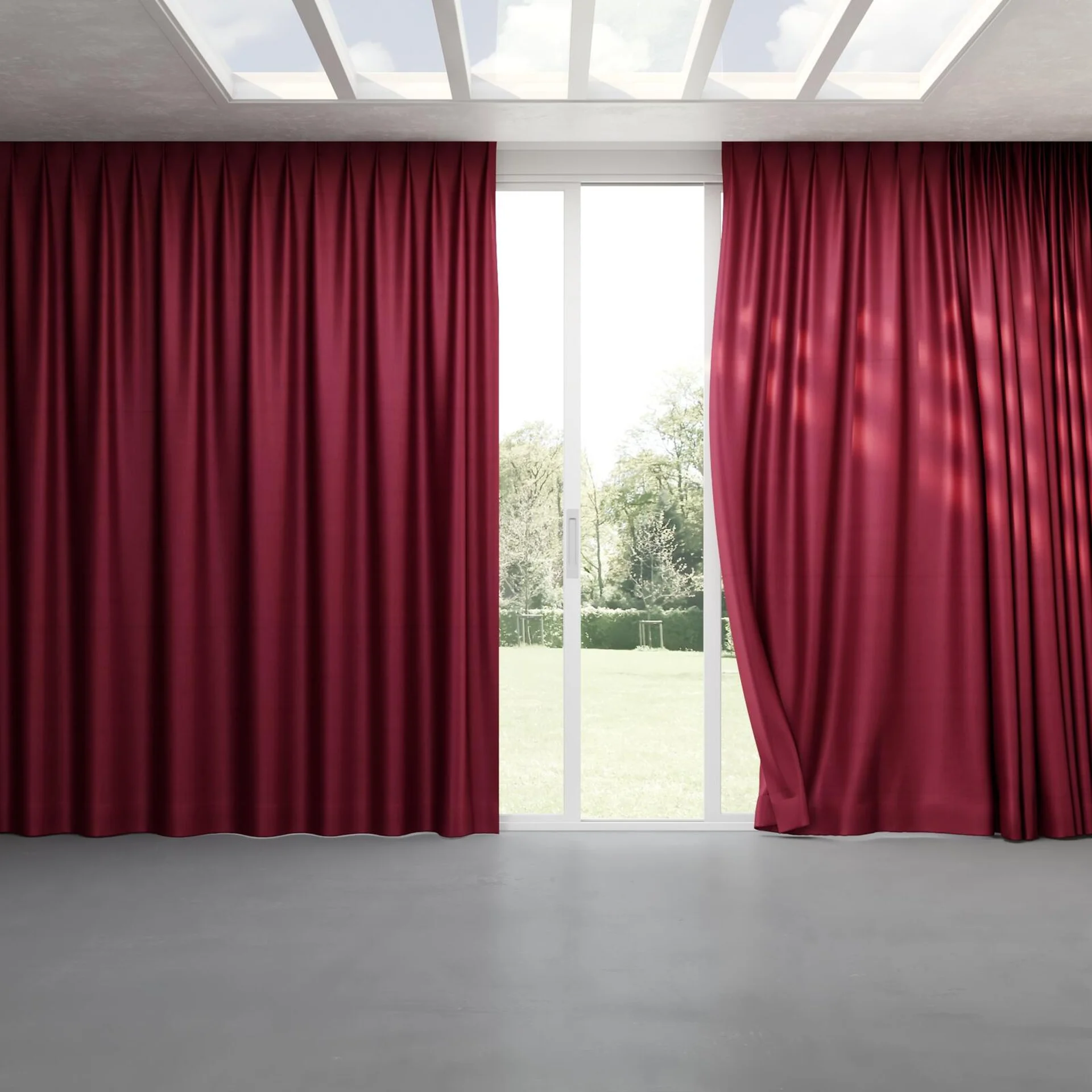 Full view of Warlock Passion, pinch pleat