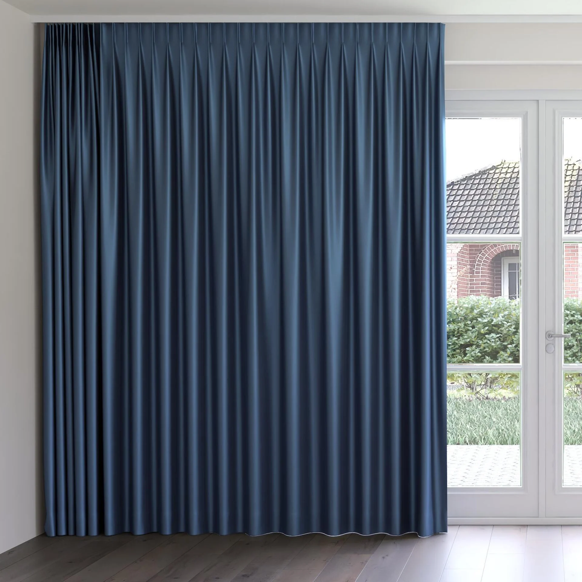Front view of North Face Denim, on curtain rail