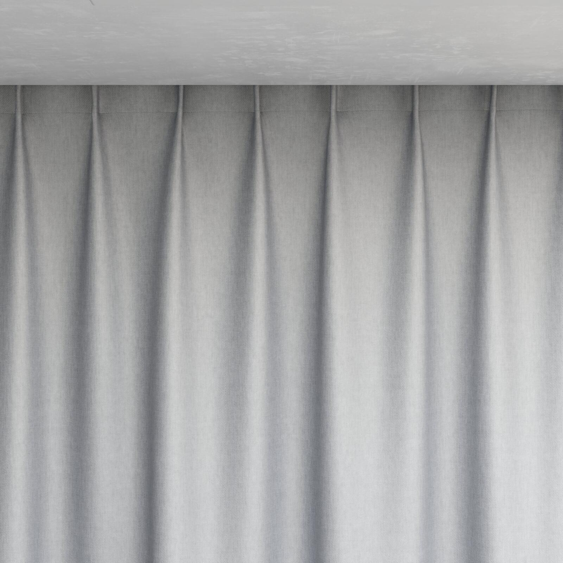 Top view of Fiji Feather, pinch pleat