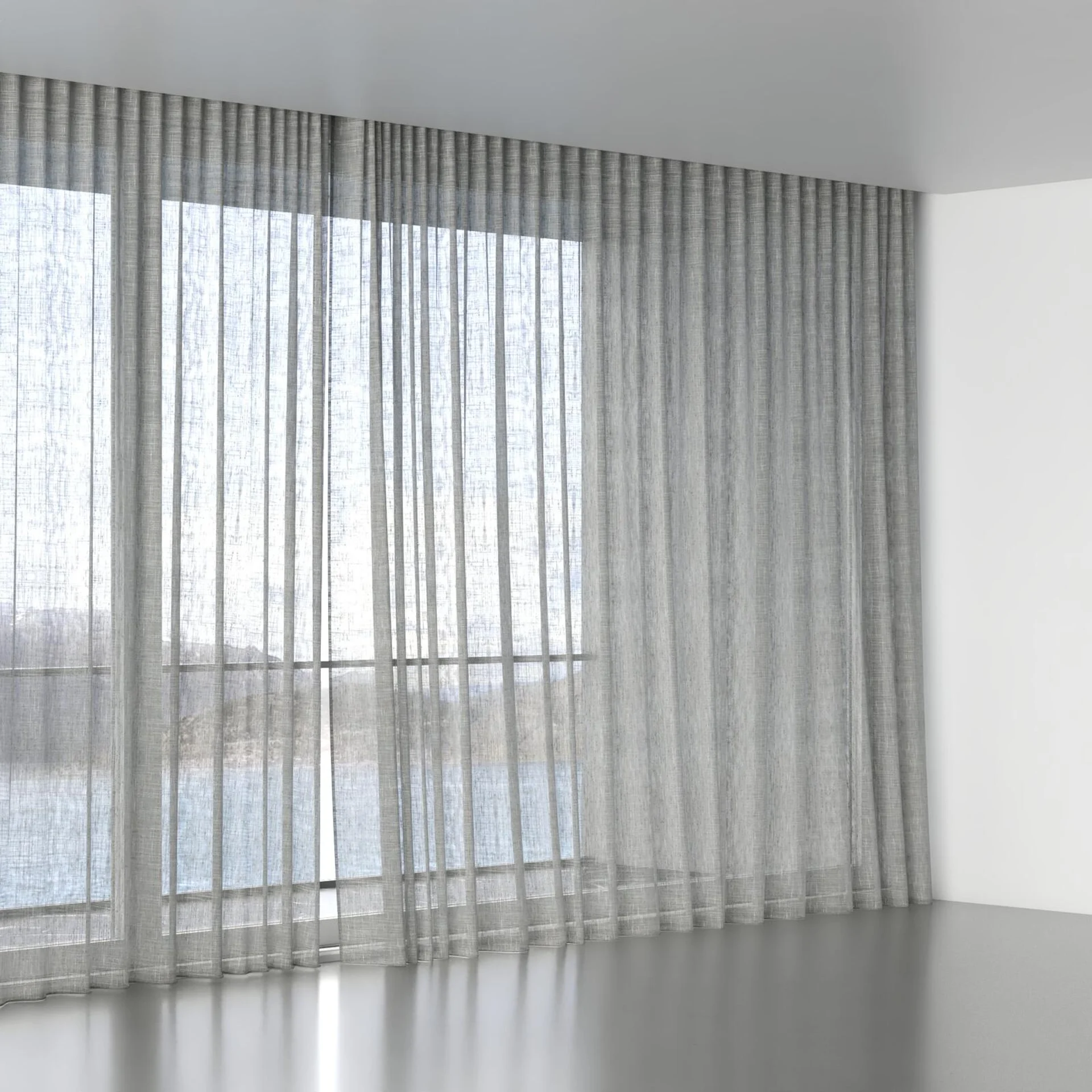 Full view of Zip Shadow, wave pleat