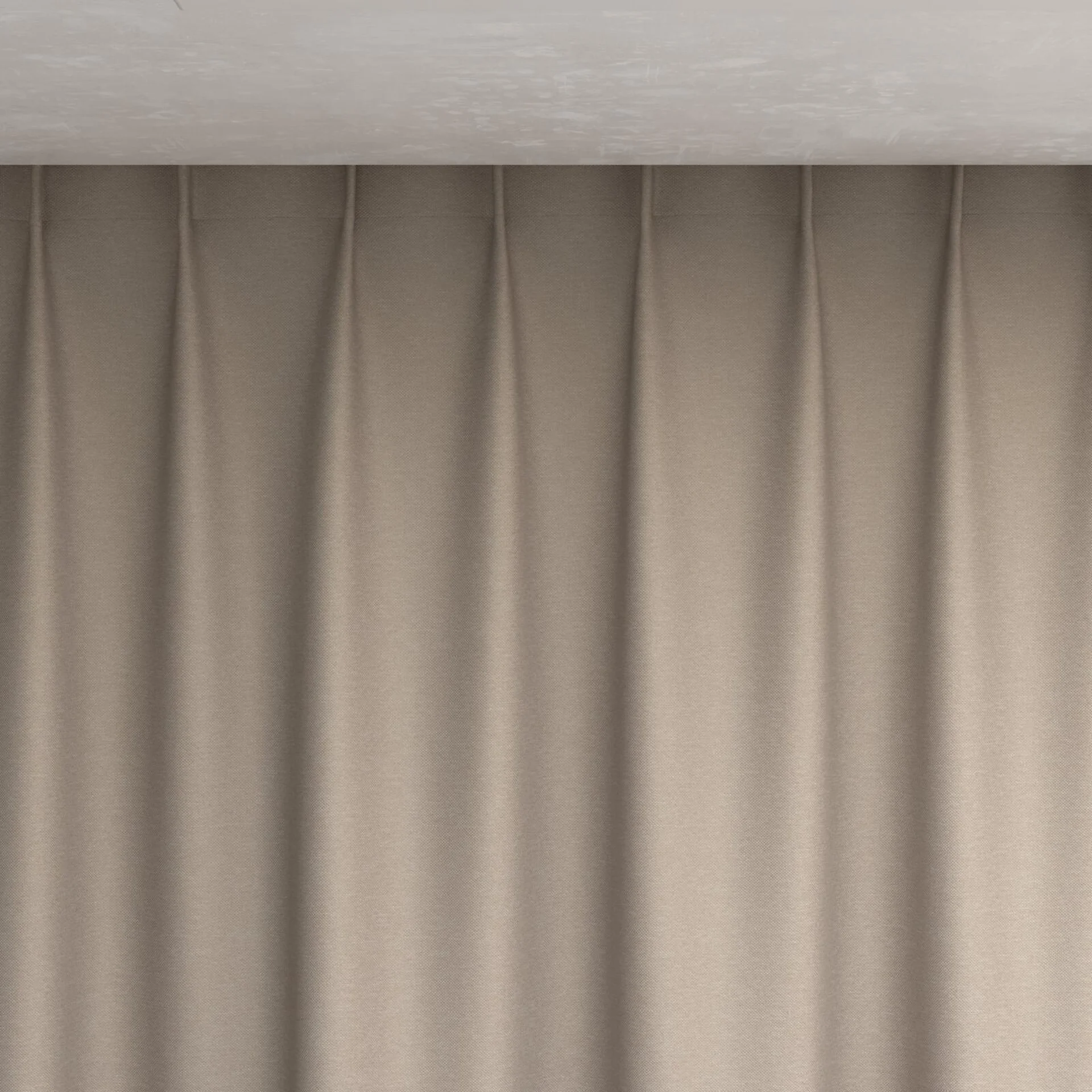 Top view of Duede Putty, pinch pleat