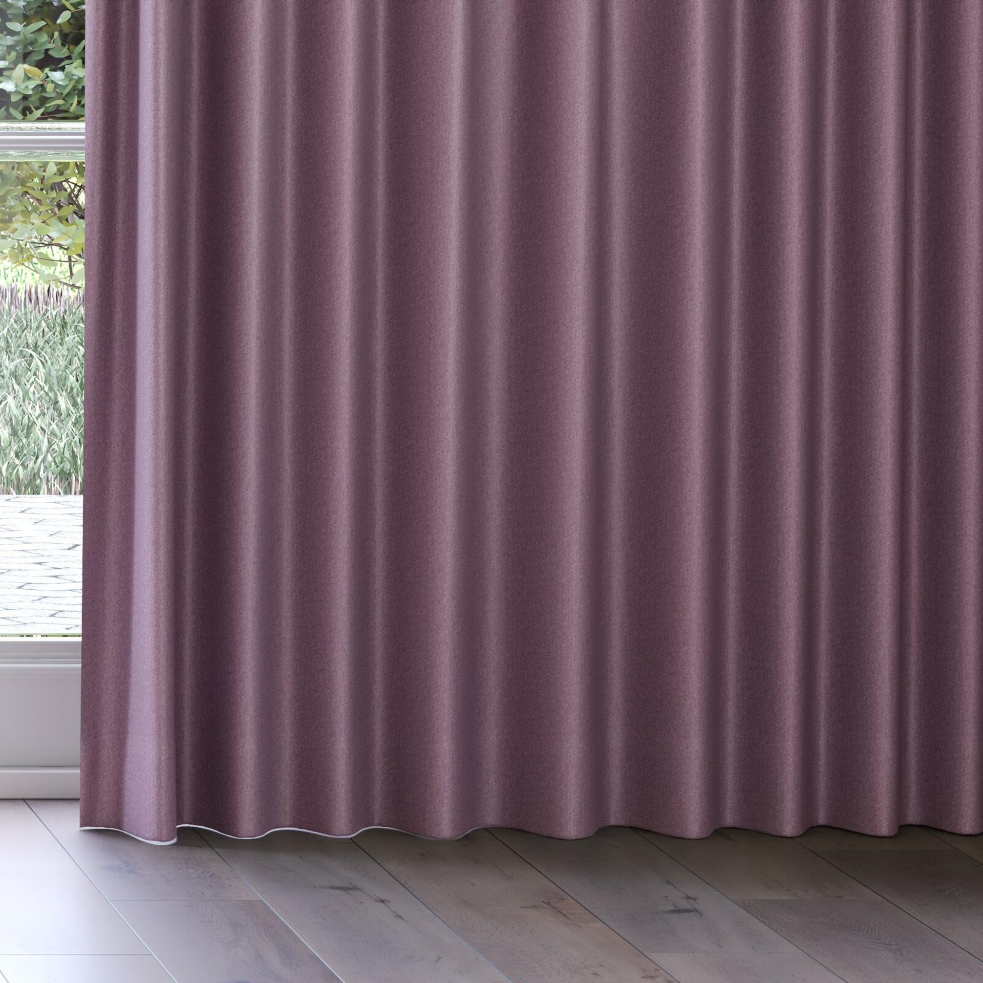 Bottom view of Taylor Plum, on curtain rail