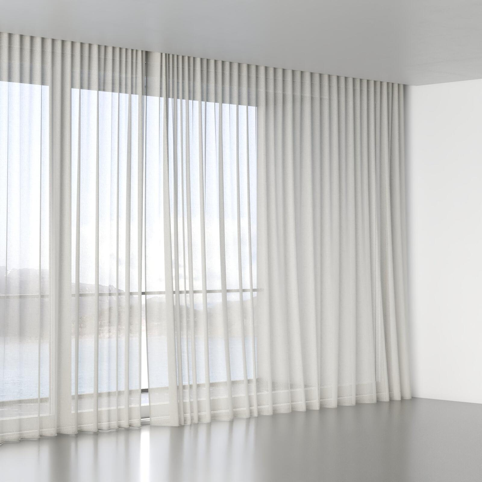 Full view of Rava Feather, wave pleat