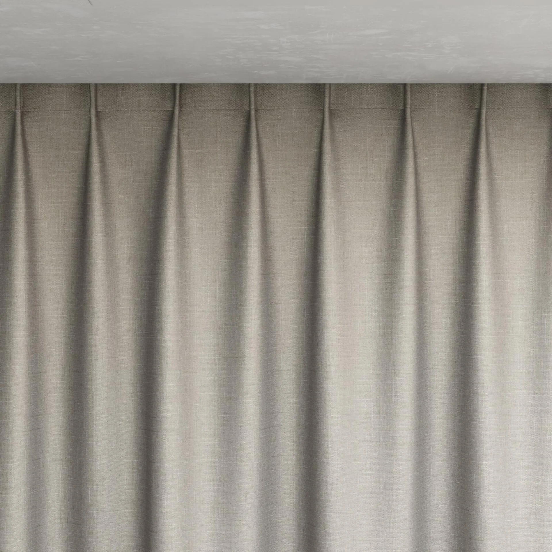 Top view of Stallion 2 Blackout Limestone, pinch pleat