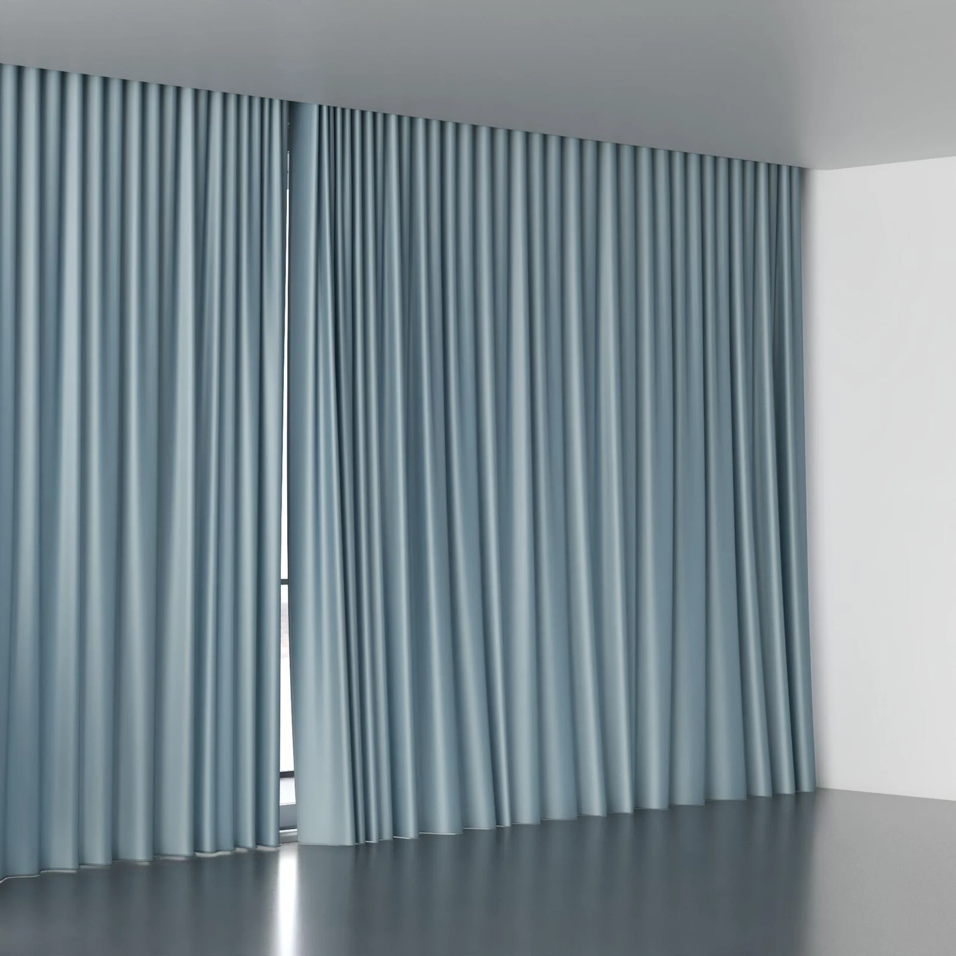 Full view of Optima Teal, wave pleat