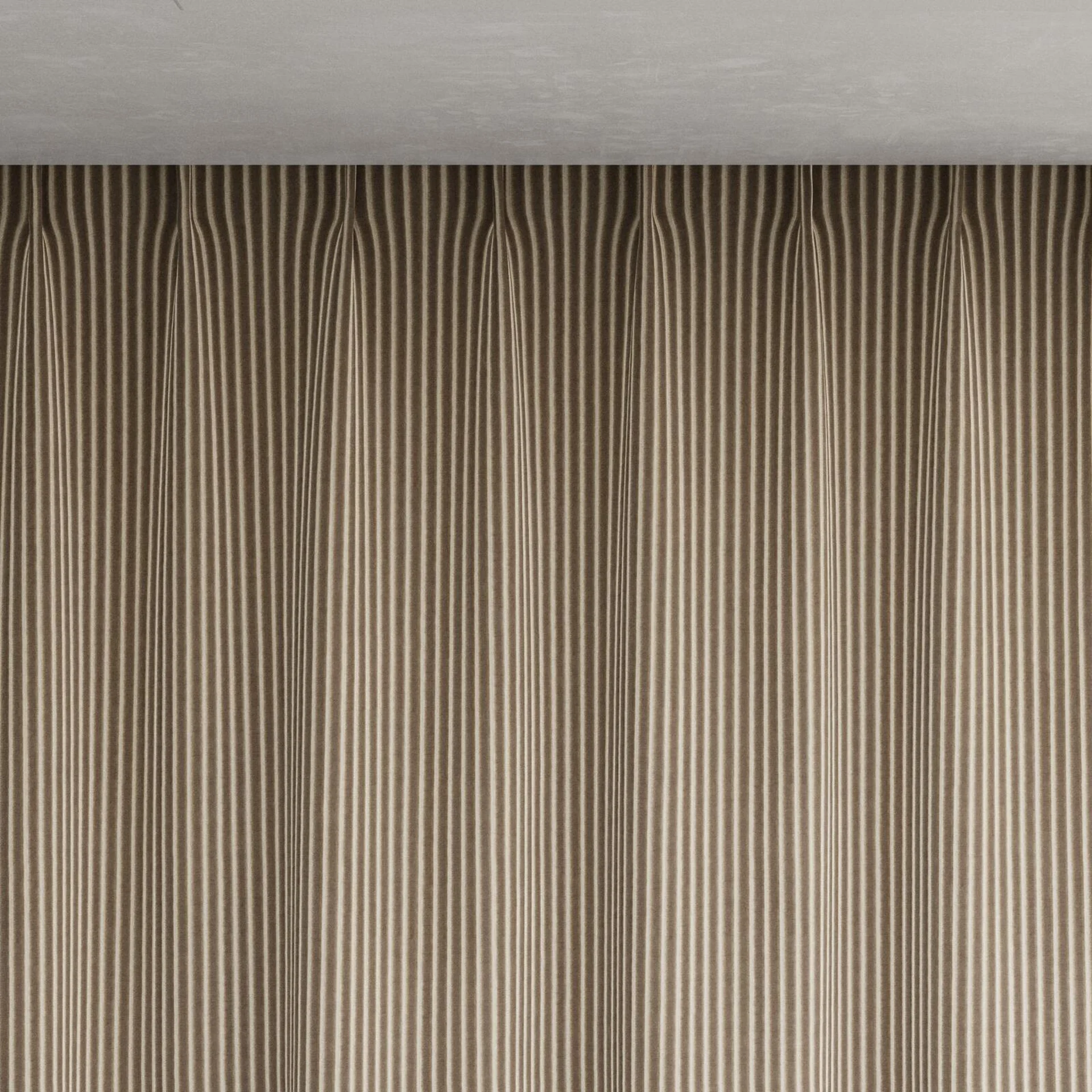 Top view of Embrace Stucco, pinch pleat