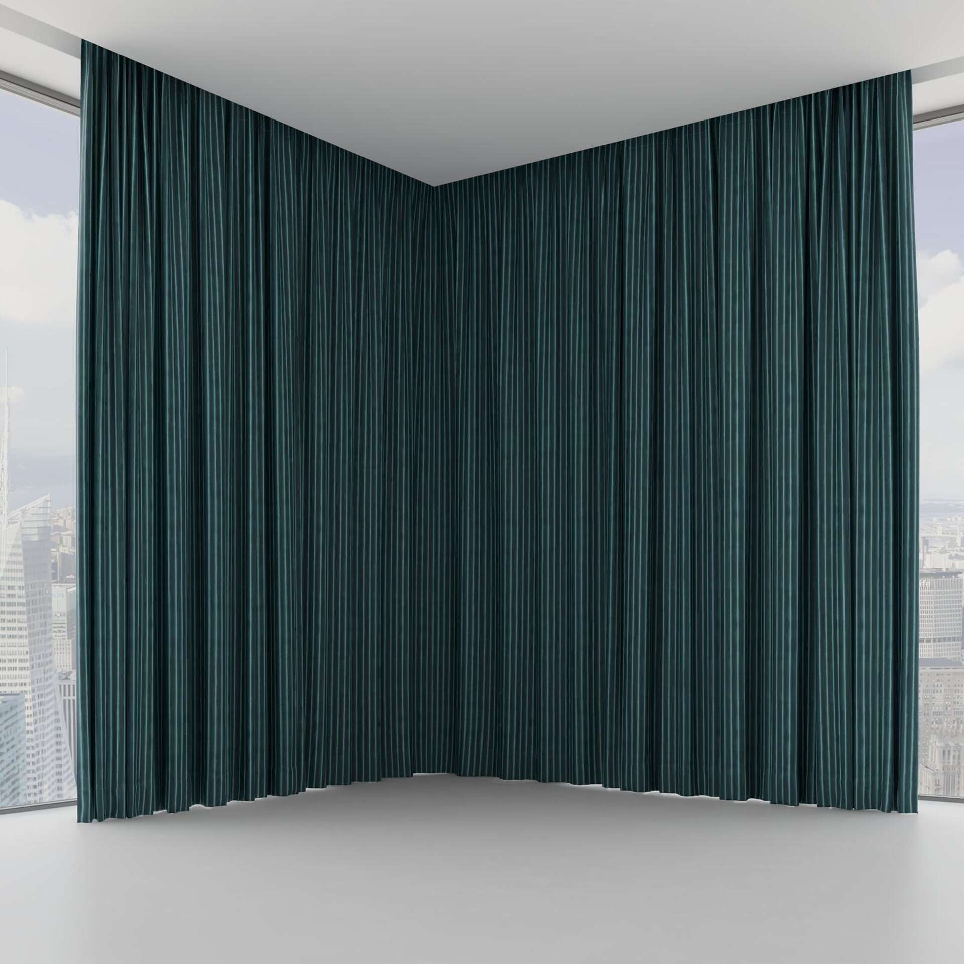 Front view of Cordial Emerald, on hidden rail