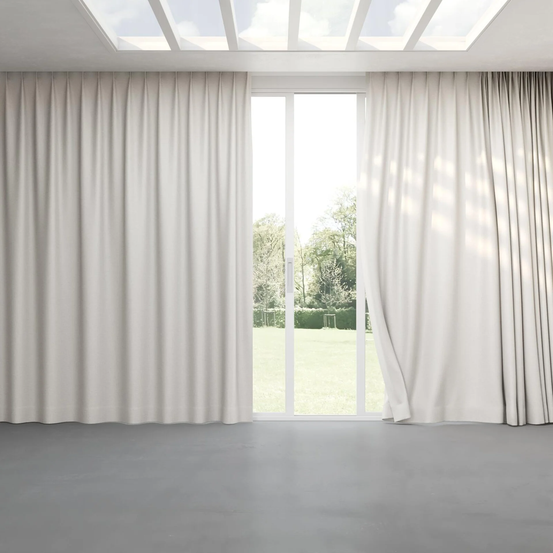 Full view of Ocean Ash, pinch pleat