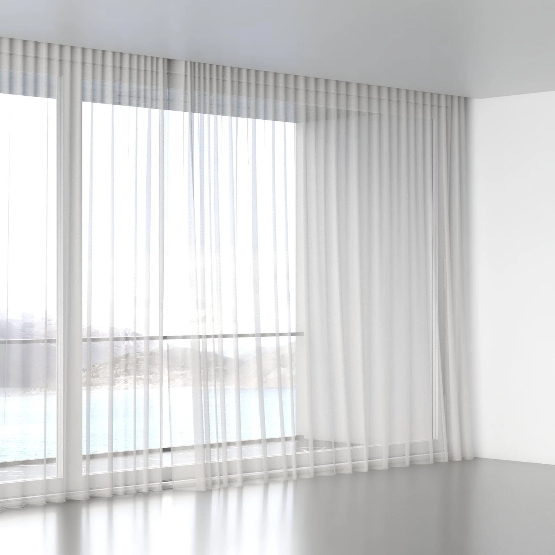 Full view of Hugo Oyster, wave pleat