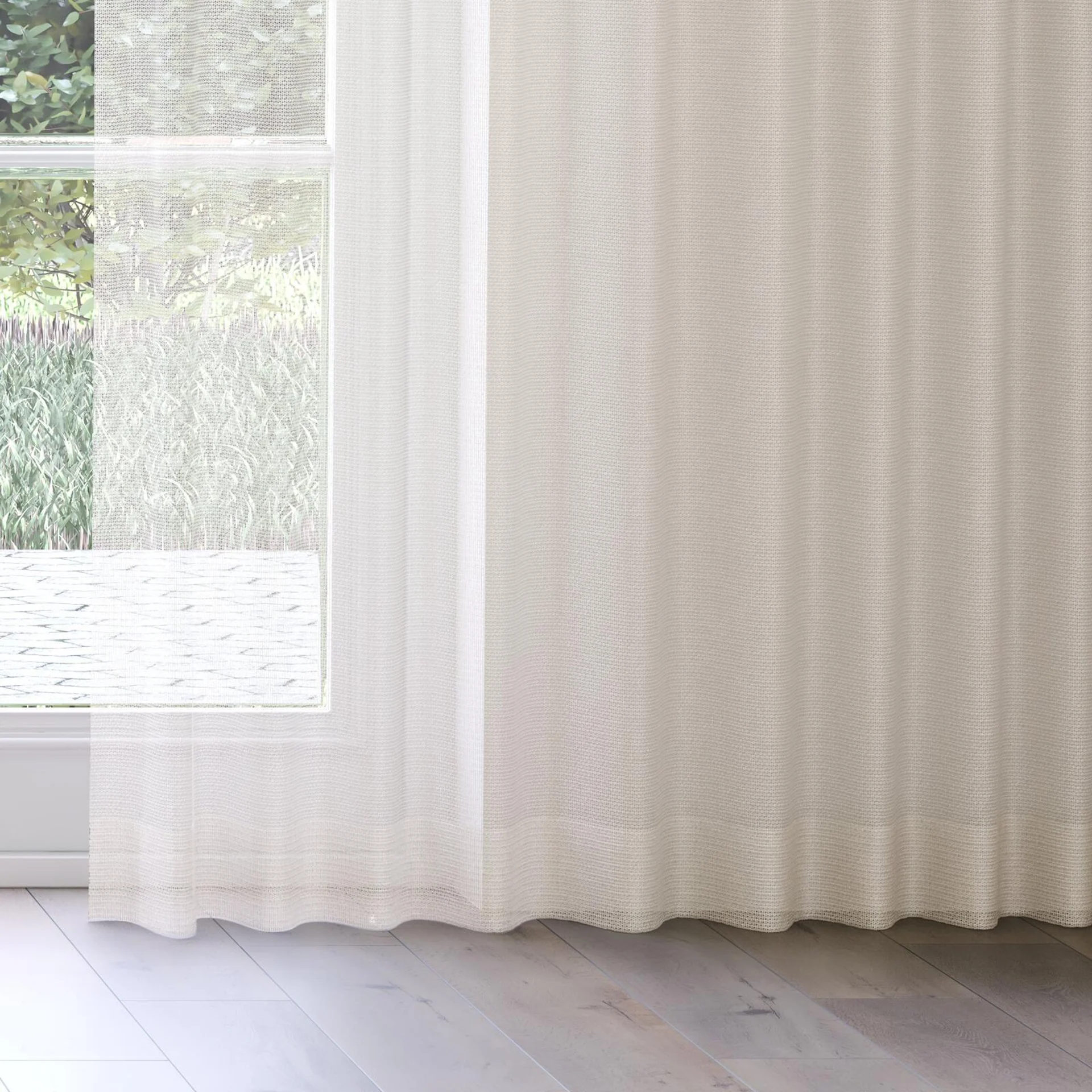Bottom view of Cosmos Dune, on curtain rail