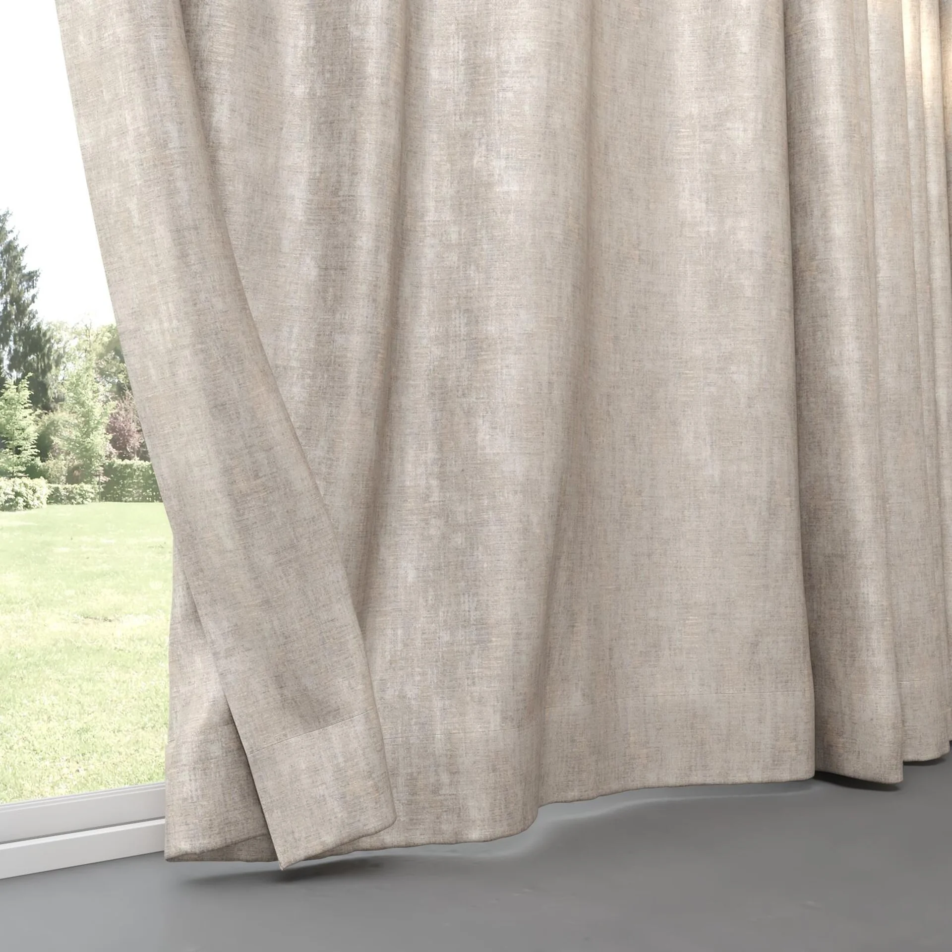 Bottom view of Nominee Dune, pinch pleat