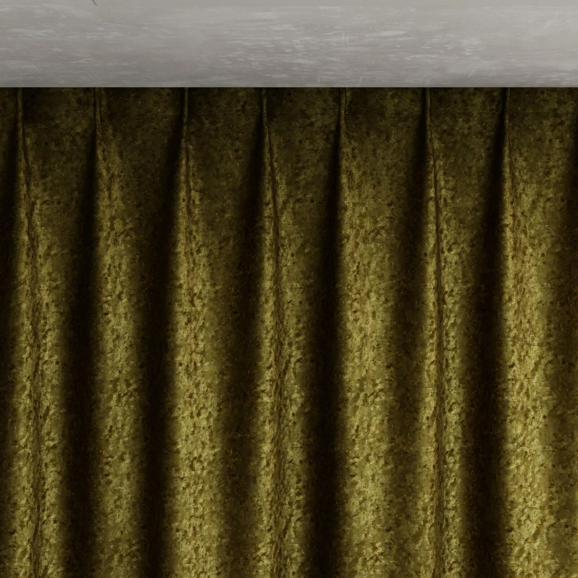 Top view of Opera Leaf, pinch pleat