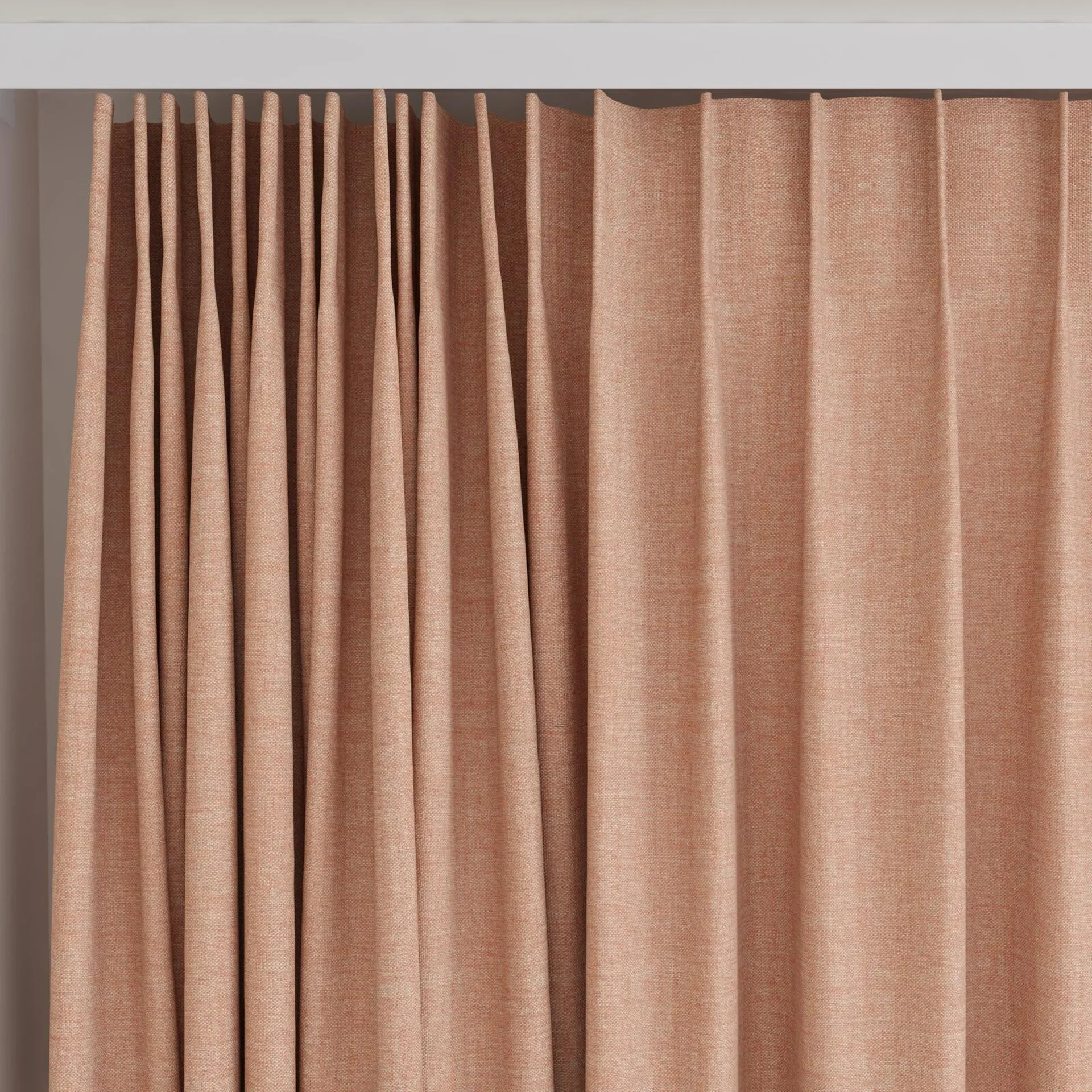 Top view of Chatham Sunset, on curtain rail