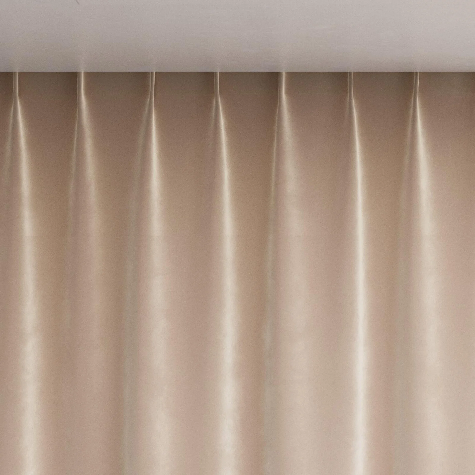Top view of Velvelux Lotus, pinch pleat