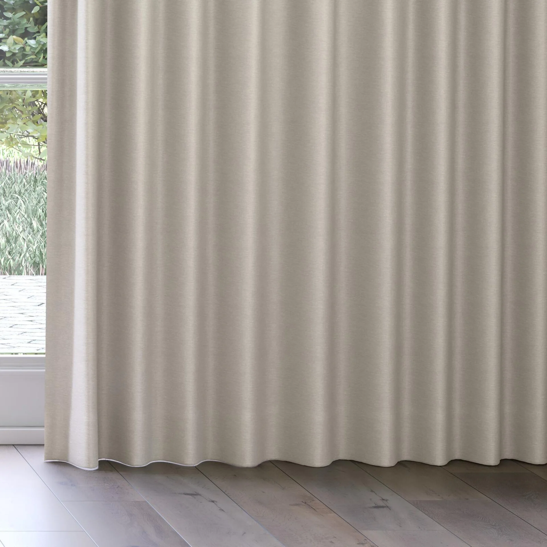 Bottom view of Colourwash Eco Limestone, on curtain rail