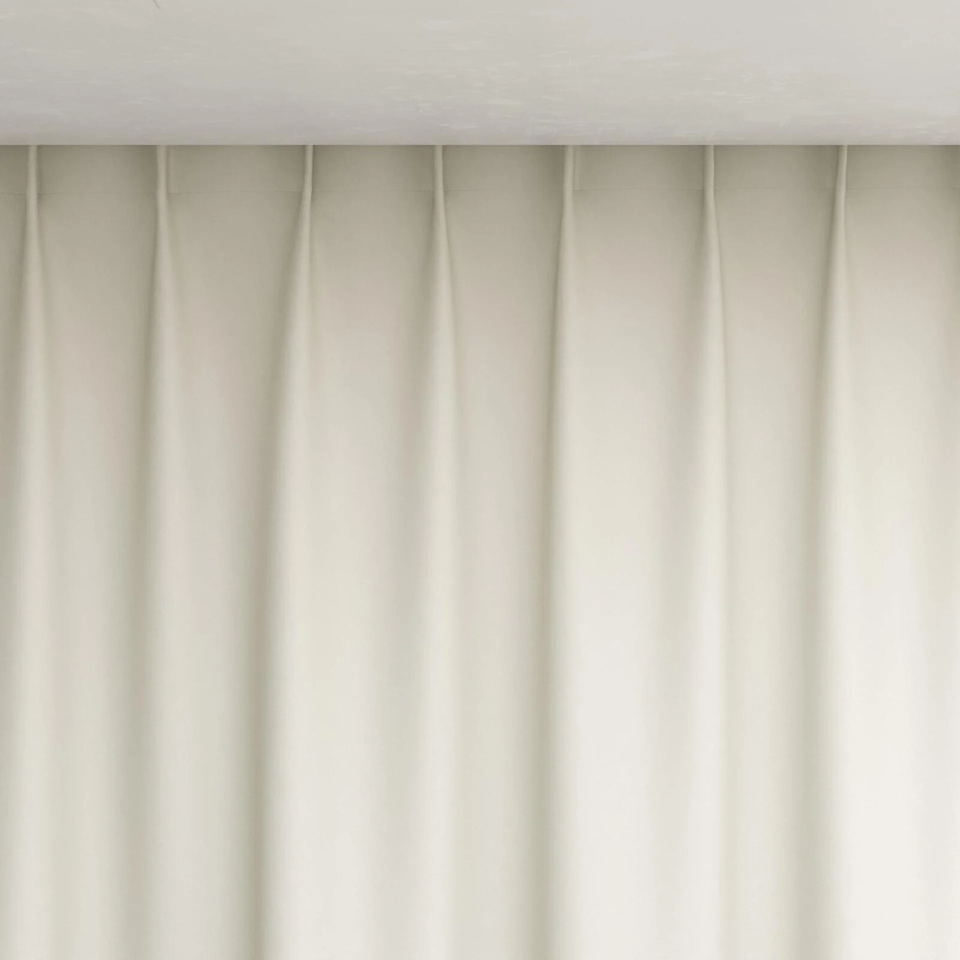 Top view of Naturama Cream, pinch pleat