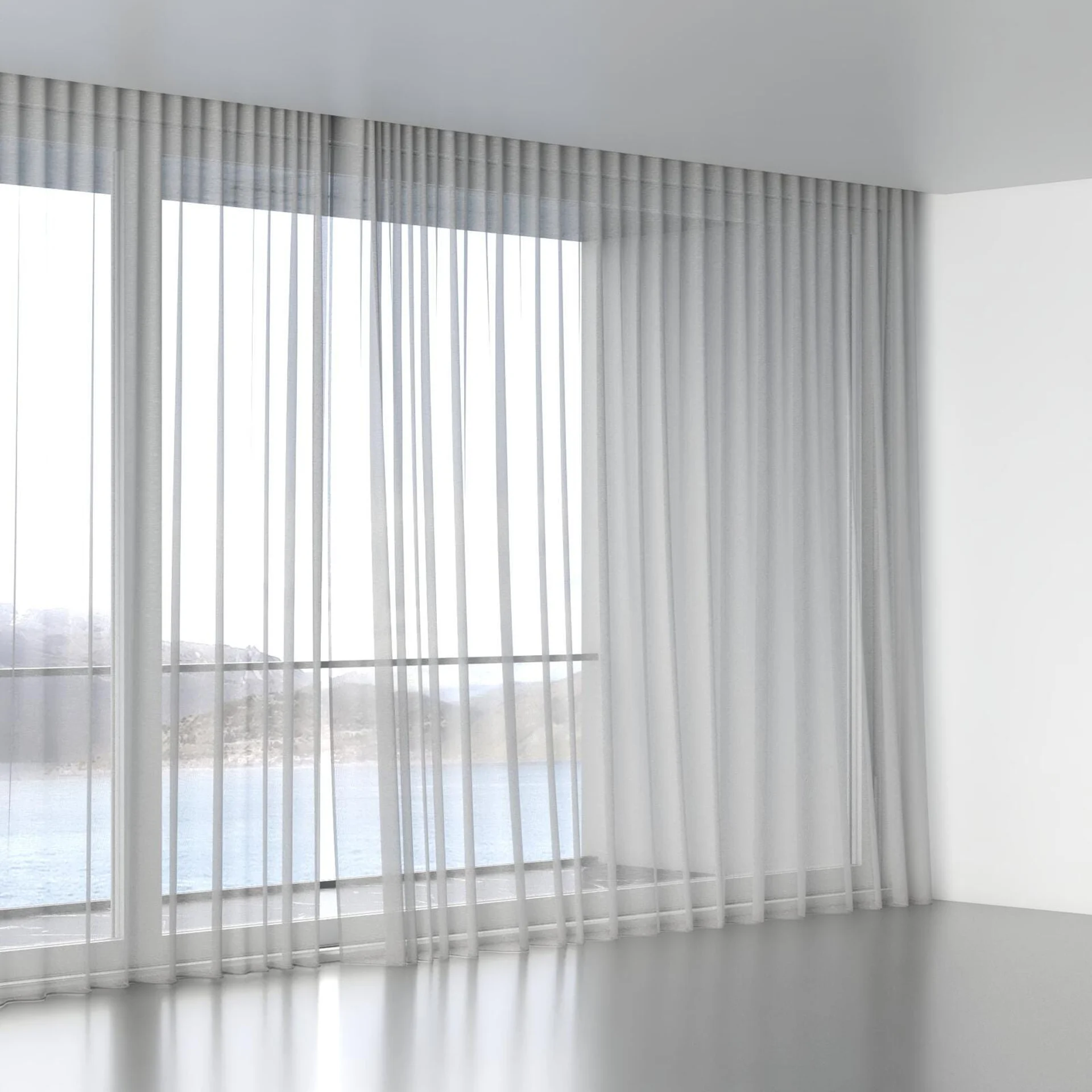 Full view of Locomotion Cloud, wave pleat