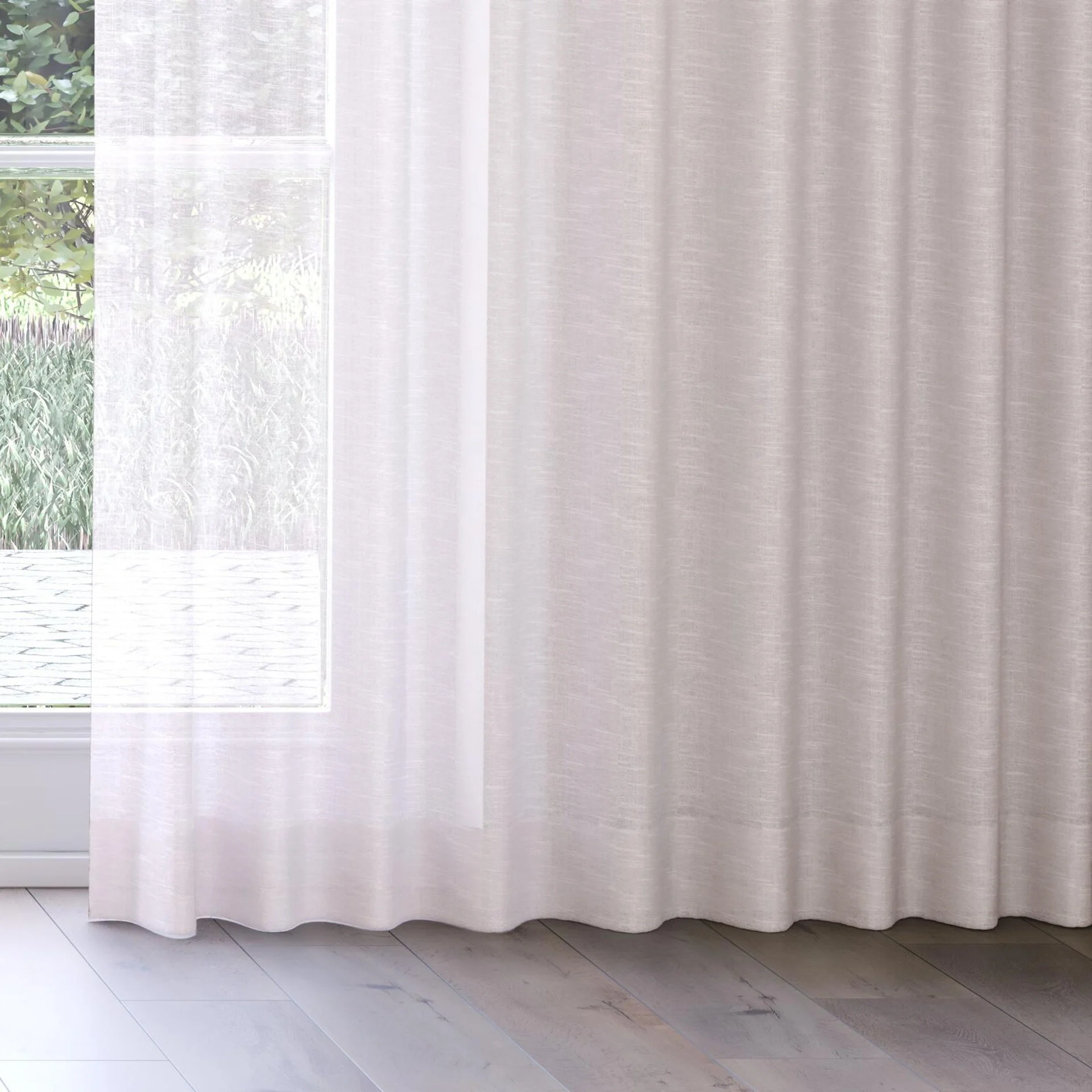 Bottom view of Angelic Whisper, on curtain rail