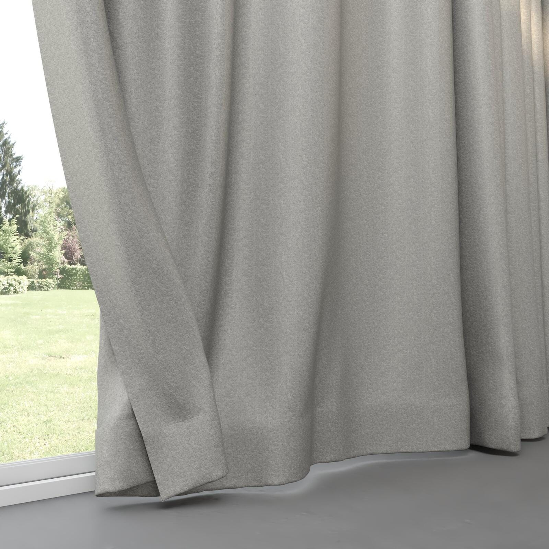 Bottom view of Taylor Frost Gray, pinch pleat