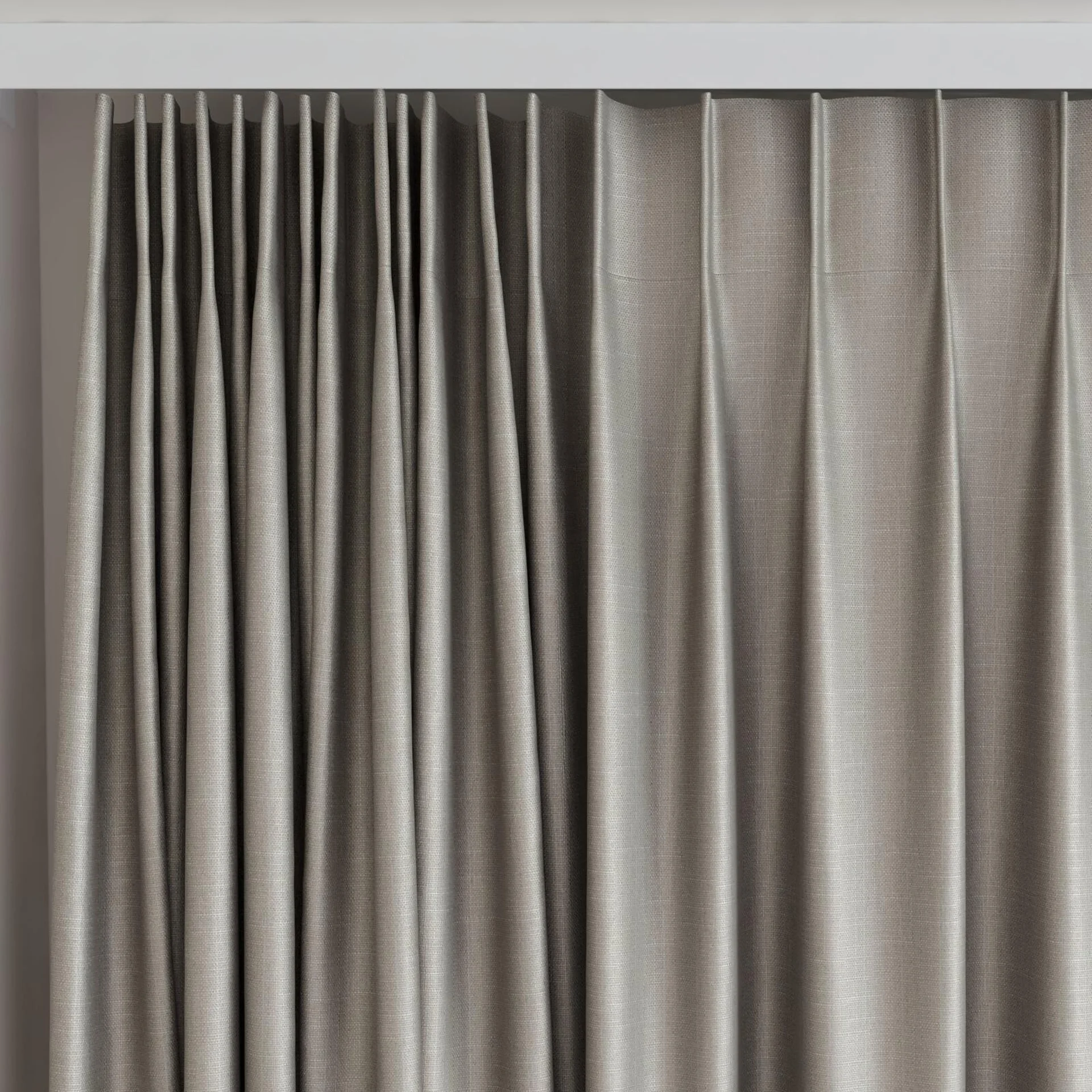 Top view of Stallion 2 UC Fossil, on curtain rail