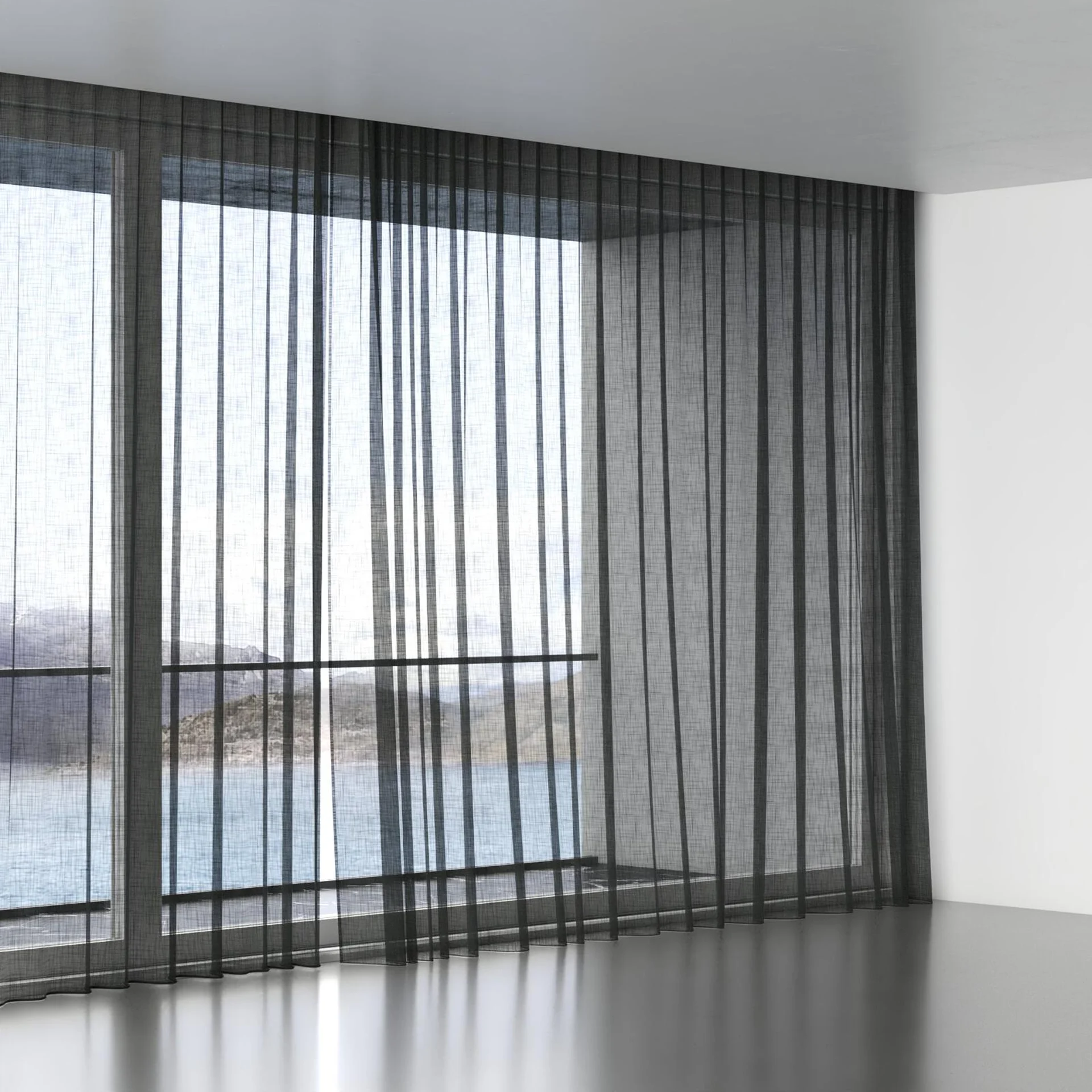 Full view of Kumo Recycled Riverstone, wave pleat