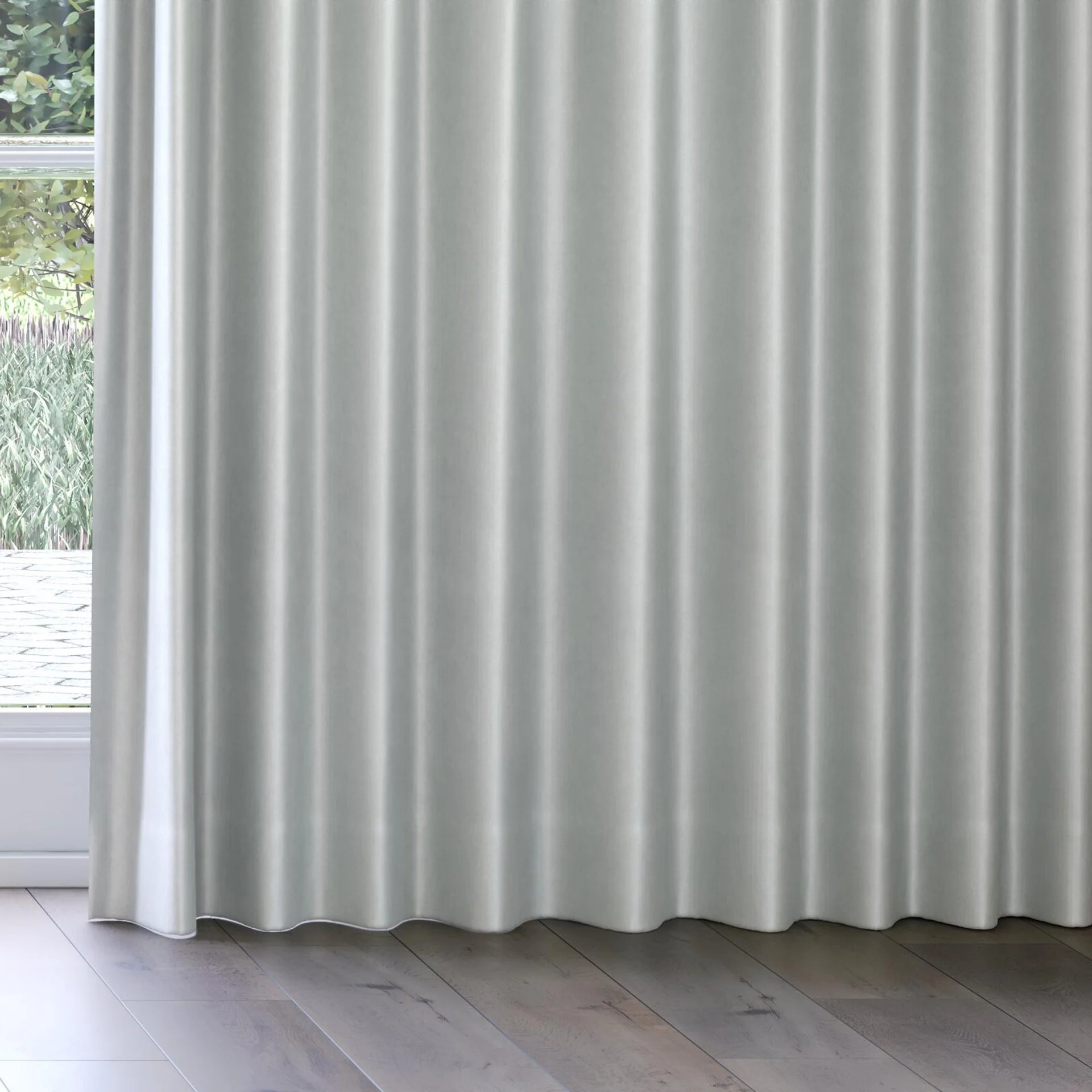 Bottom view of Glacial Mineral, on curtain rail