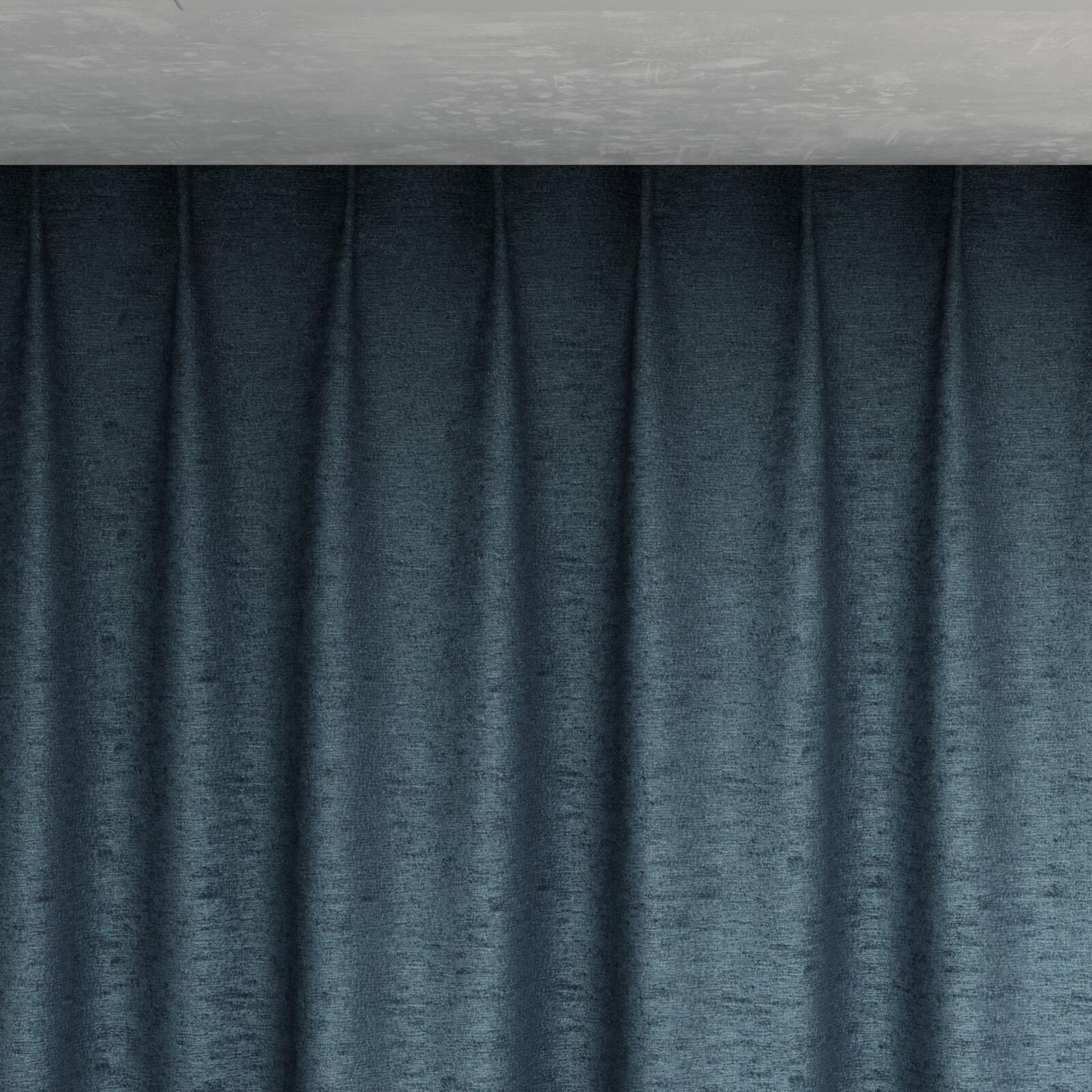 Top view of Monsieur Teal, pinch pleat