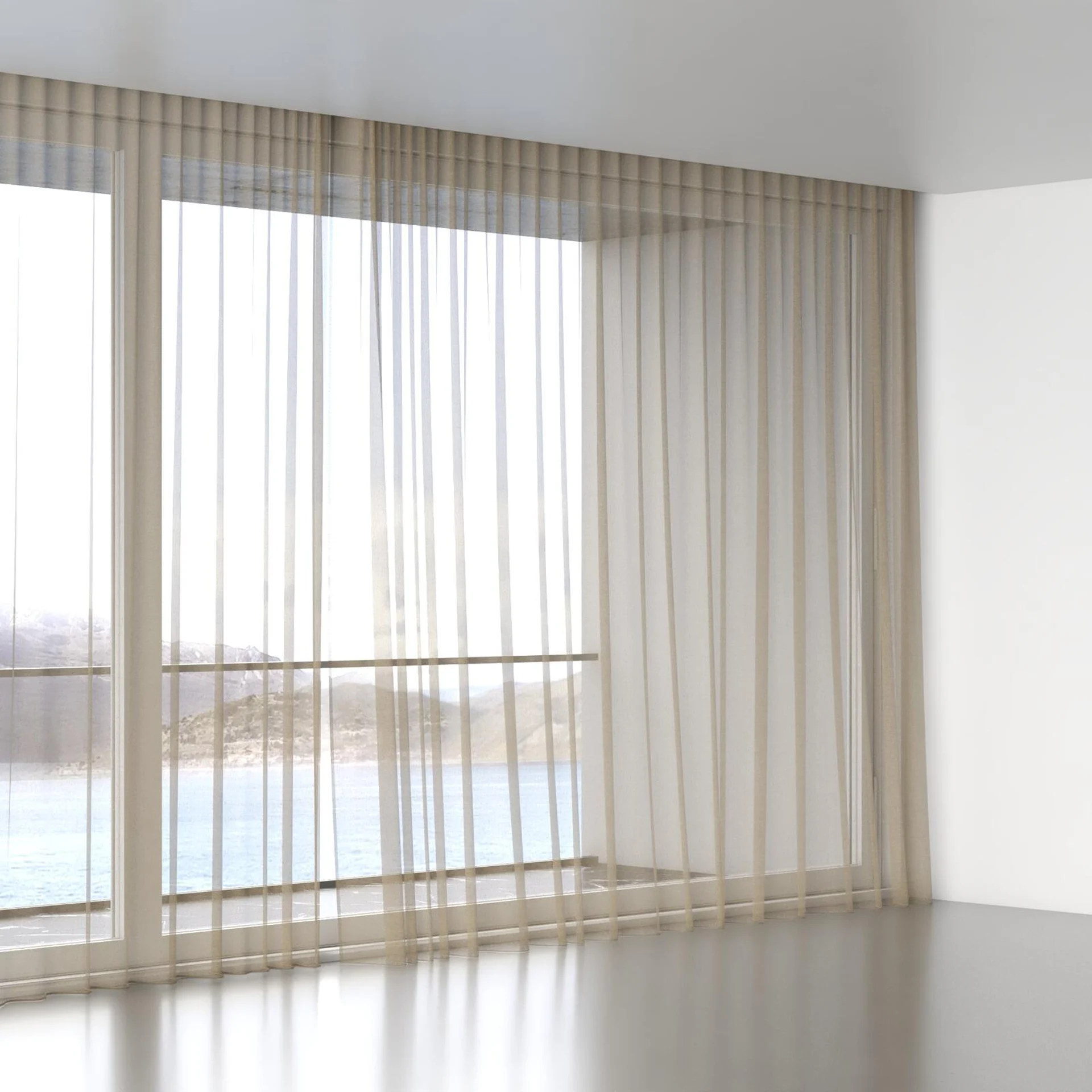 Full view of Rhyme Sand, wave pleat