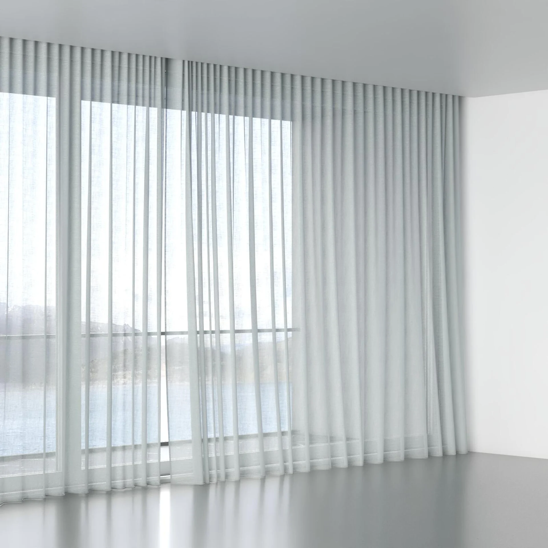 Full view of Angelic Fern, wave pleat