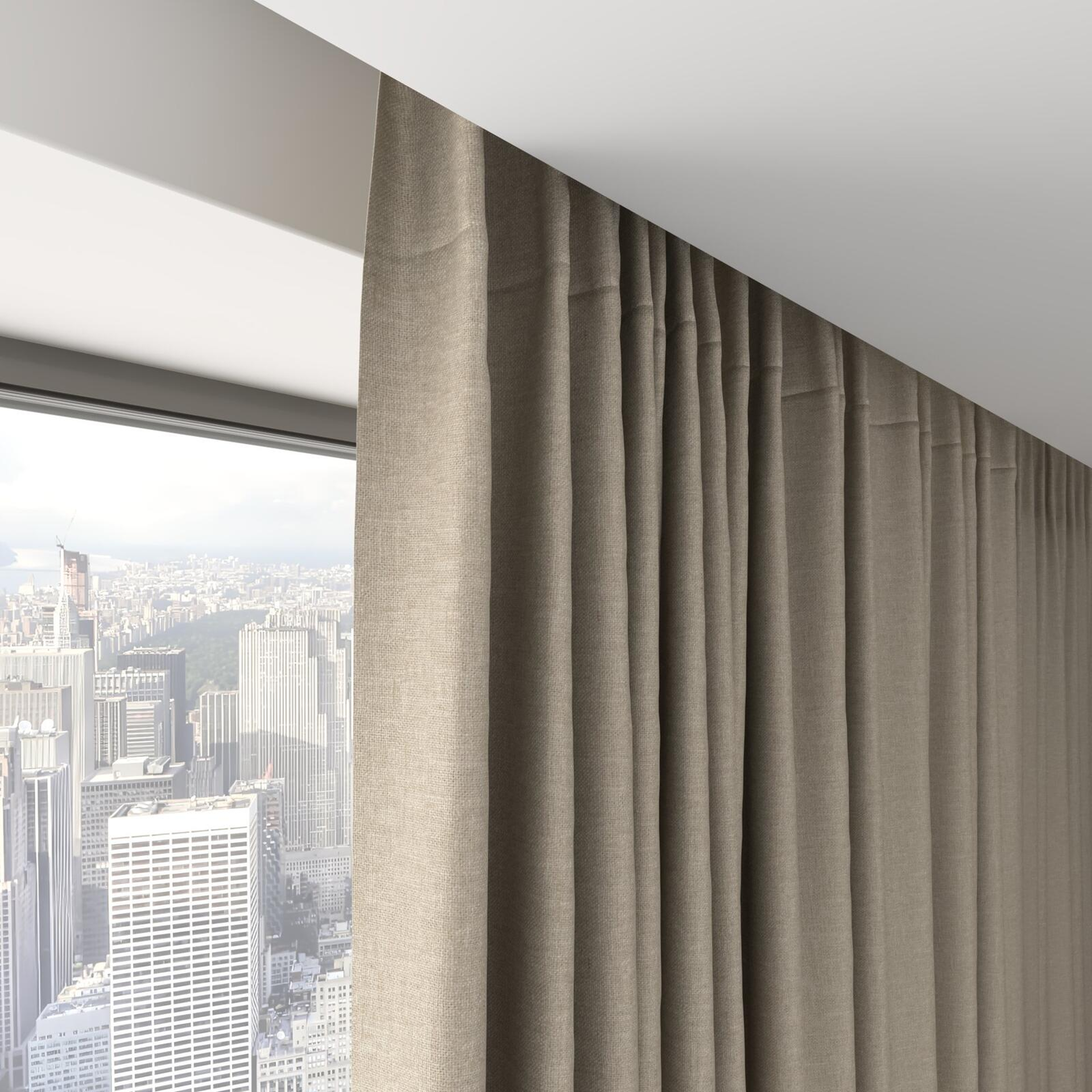 Top view of Atelier Linen, on hidden rail