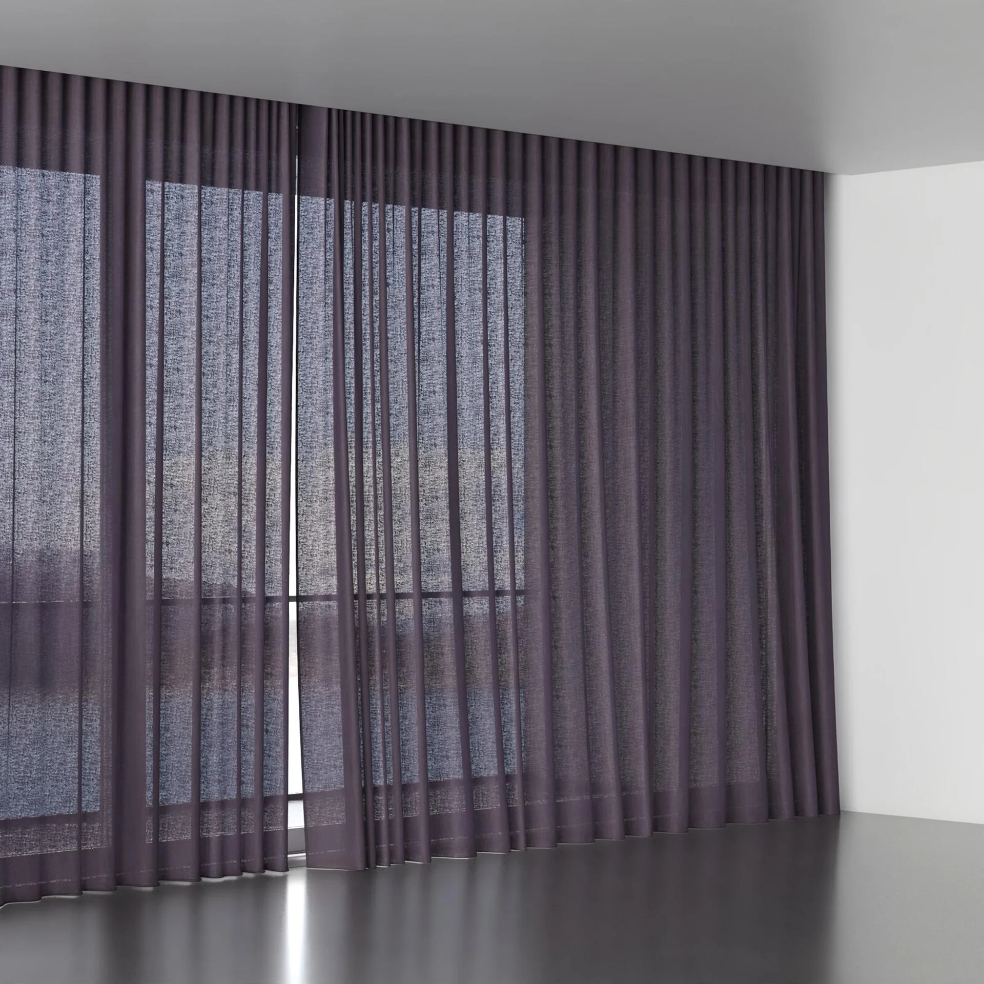 Full view of Lucidity Amethyst, wave pleat