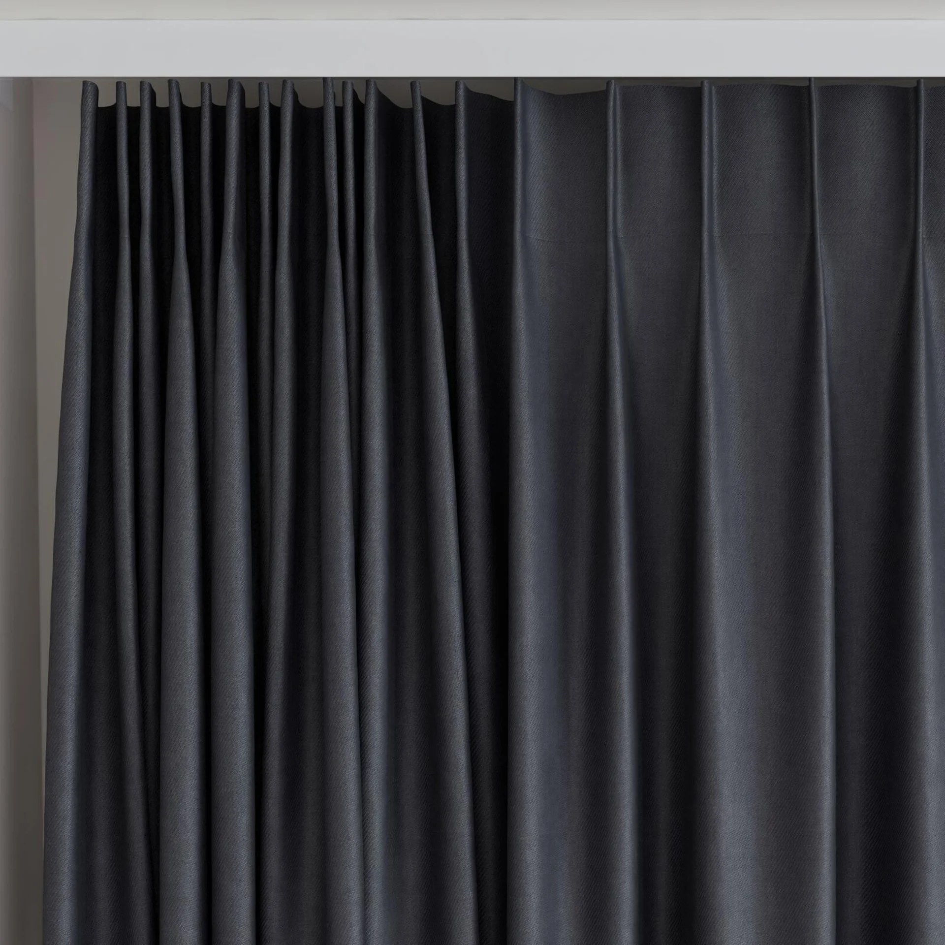 Top view of Fiji Raven, on curtain rail