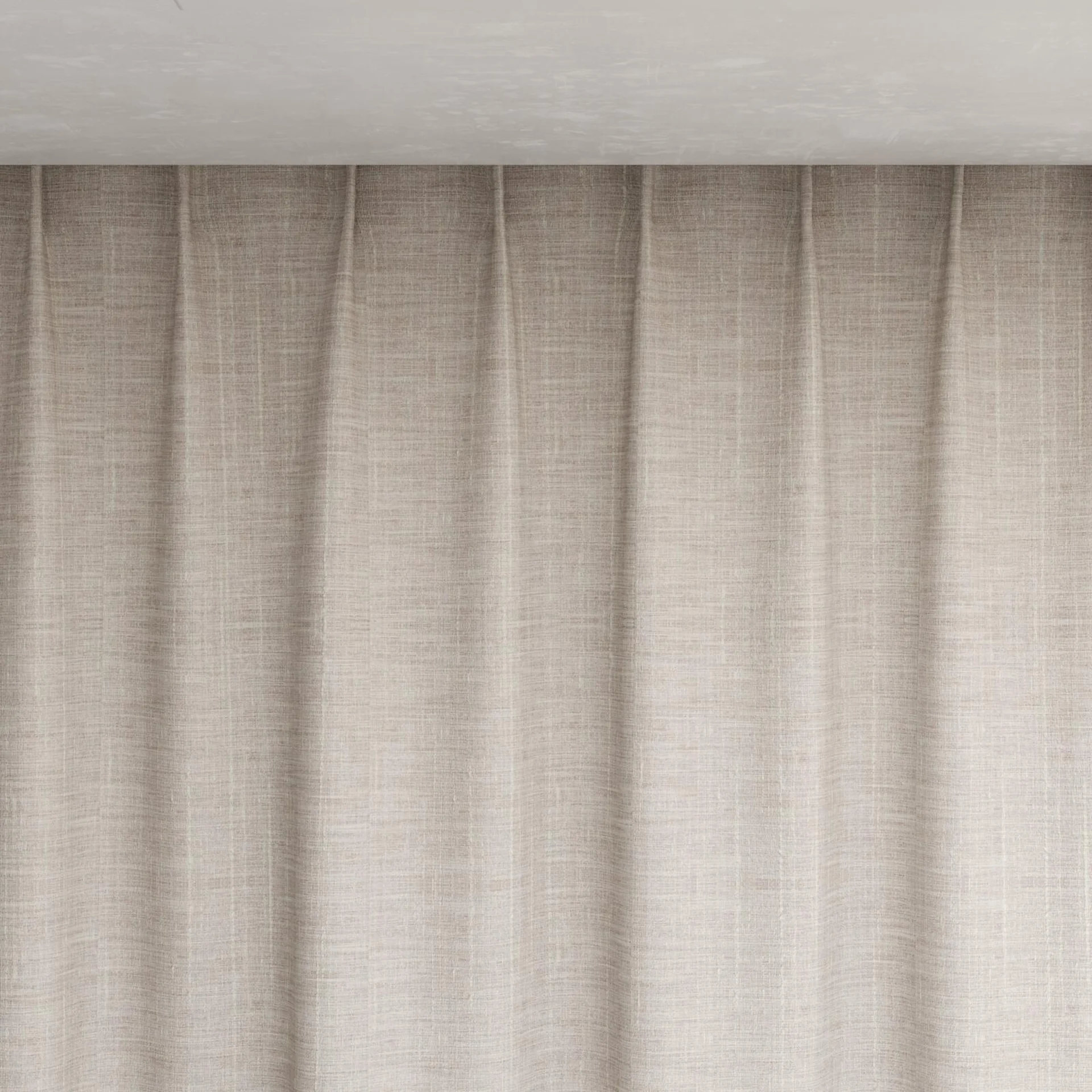 Top view of Iconic Sand, pinch pleat