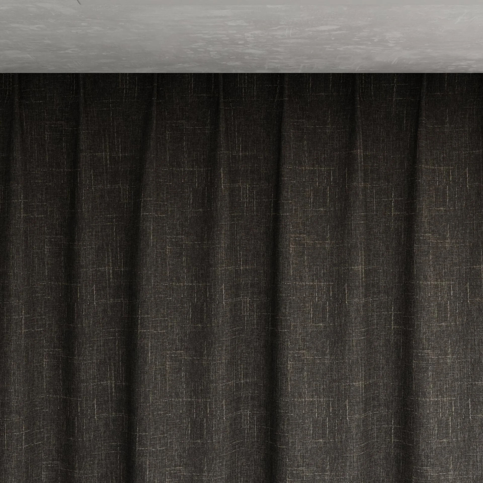 Top view of Cavalry Liquorice, pinch pleat