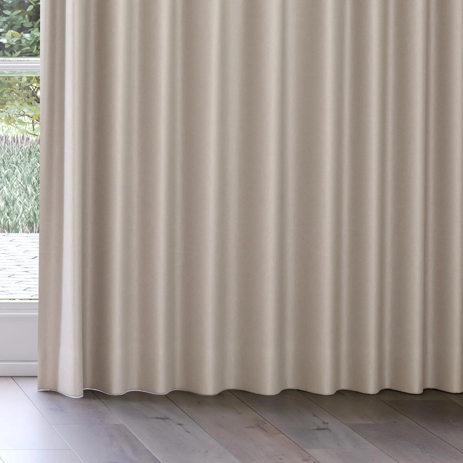 Bottom view of Bavaria Earth, on curtain rail