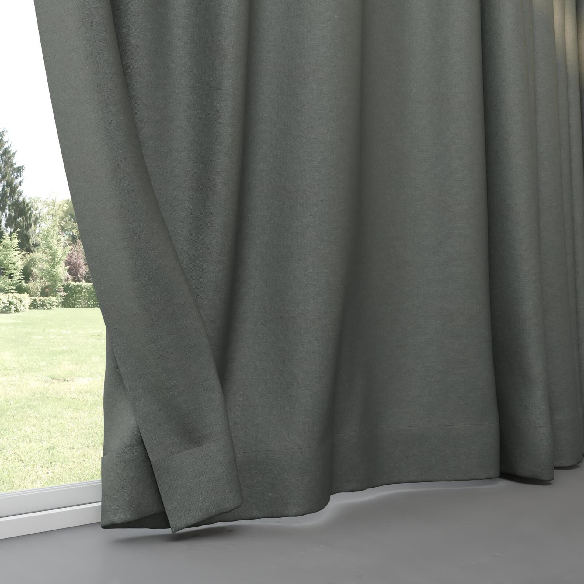 Bottom view of Infinite Flint, pinch pleat