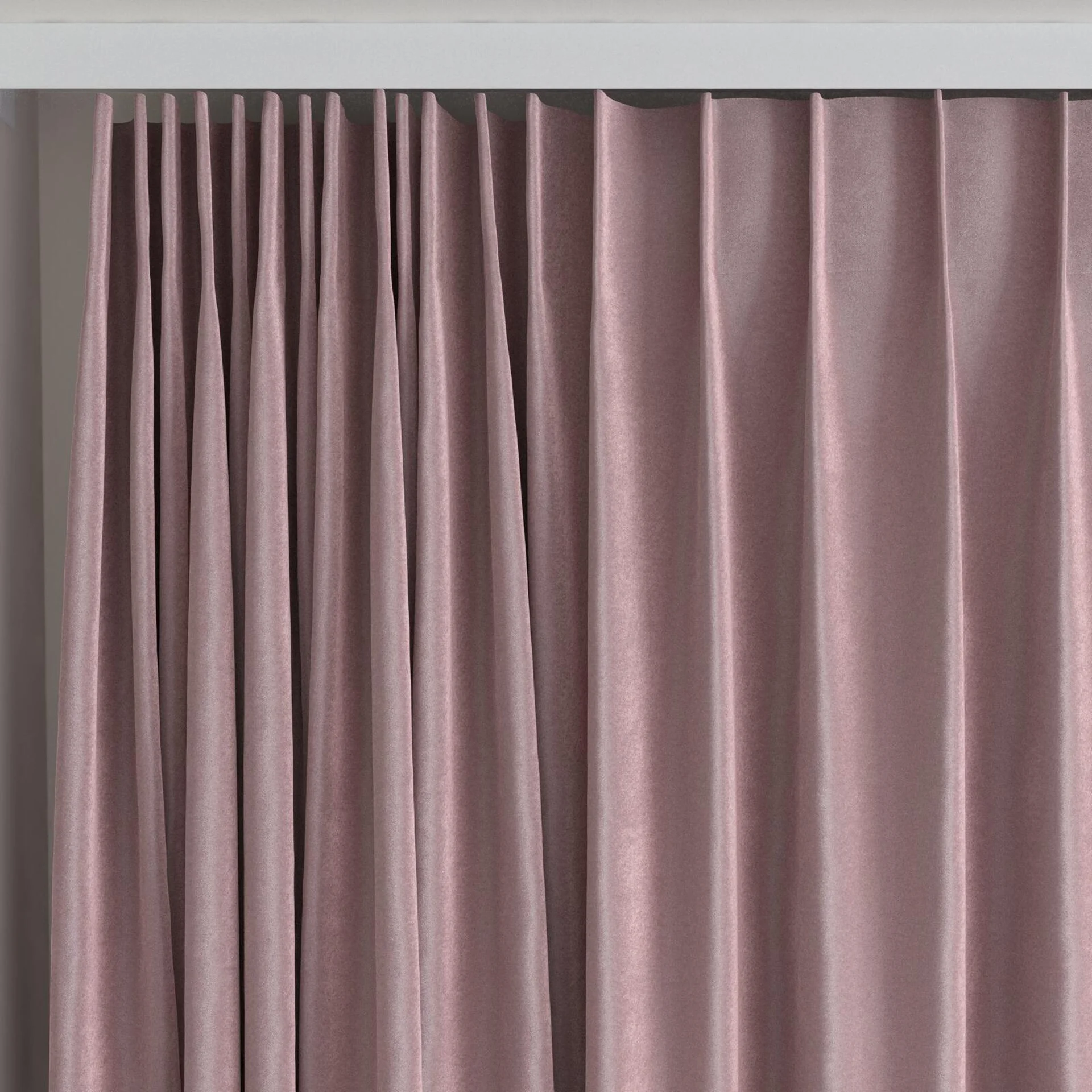 Top view of Velvelux Parma, on curtain rail