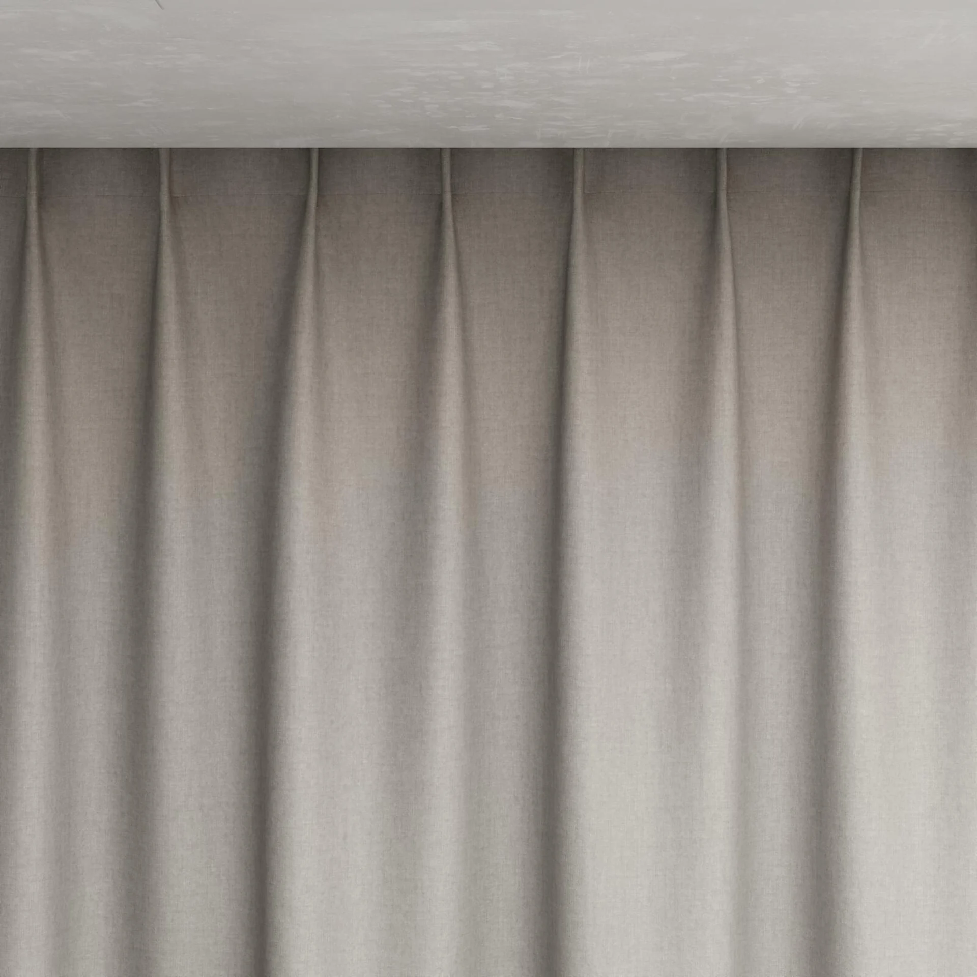 Top view of Cushy Aluminium, pinch pleat