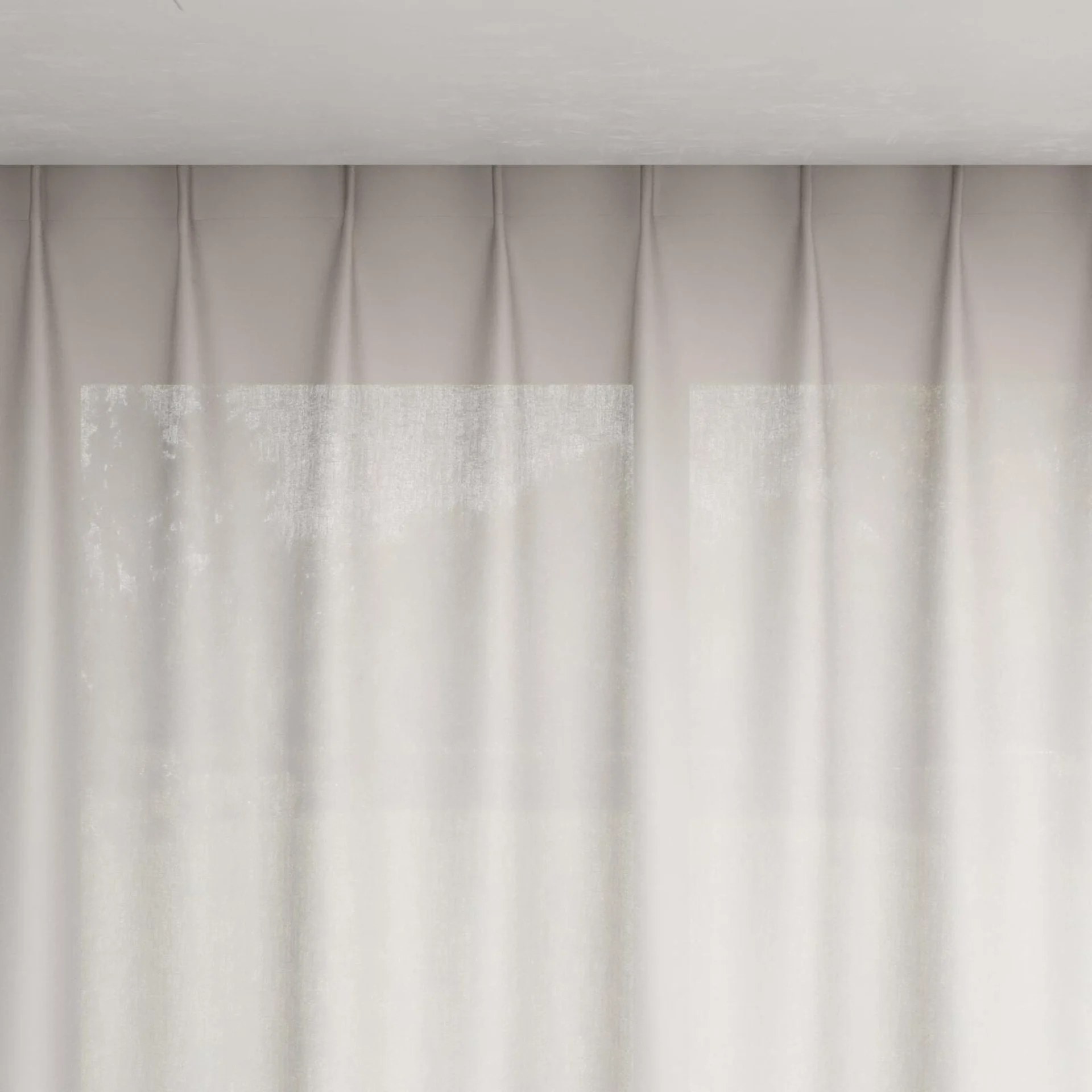 Top view of Linen Awash, pinch pleat