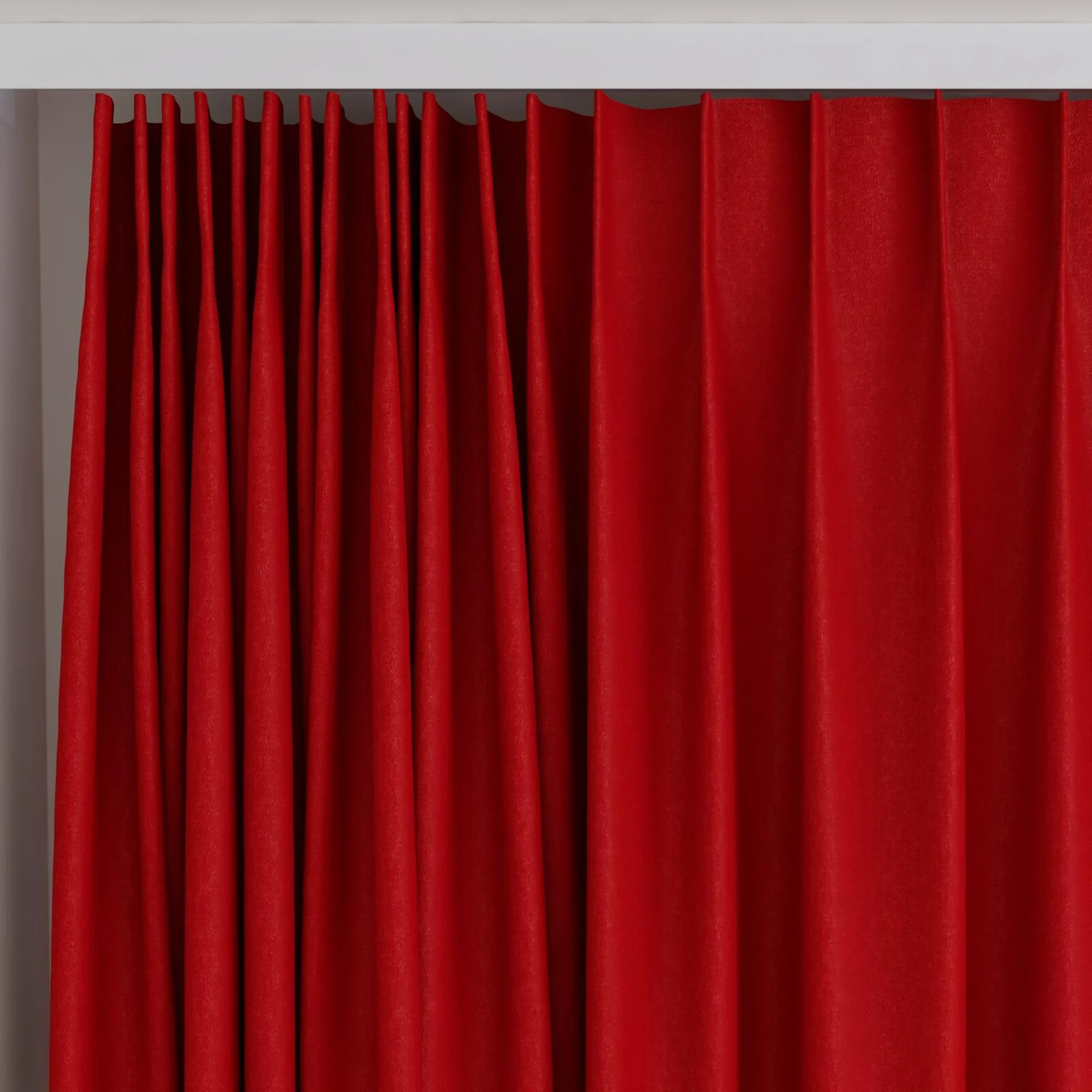 Top view of Luxo Poppy, on curtain rail