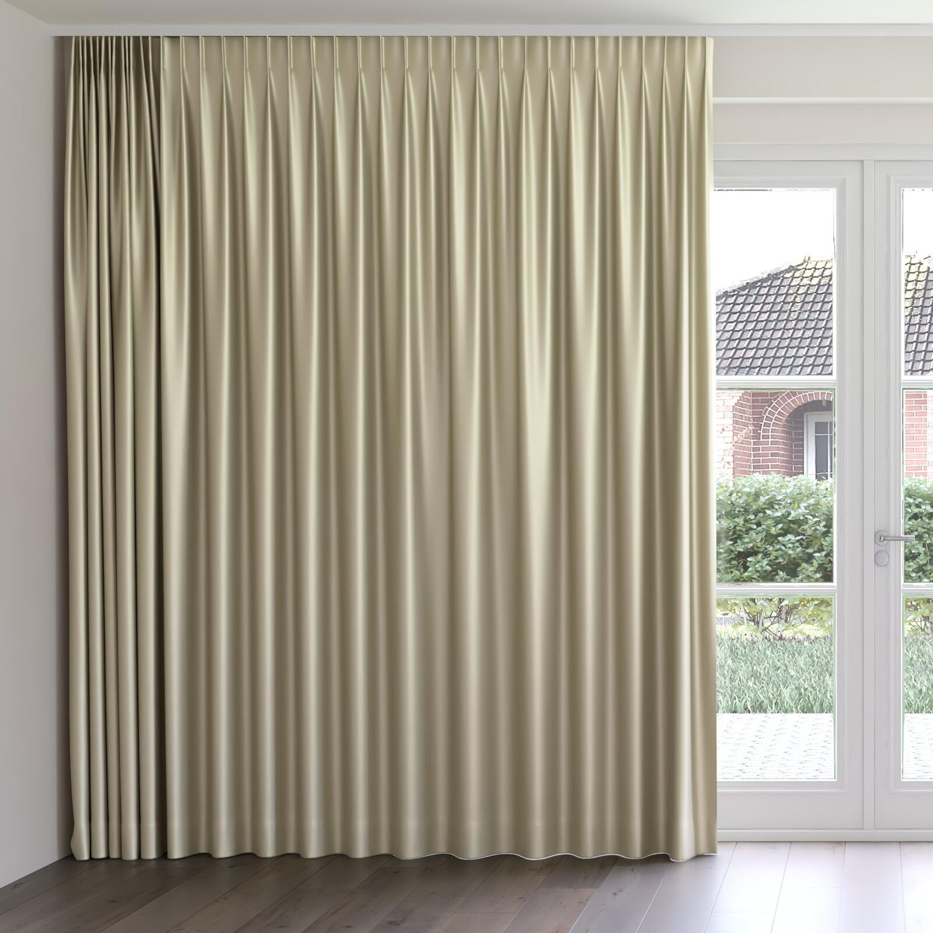 Front view of North Face Dune, on curtain rail