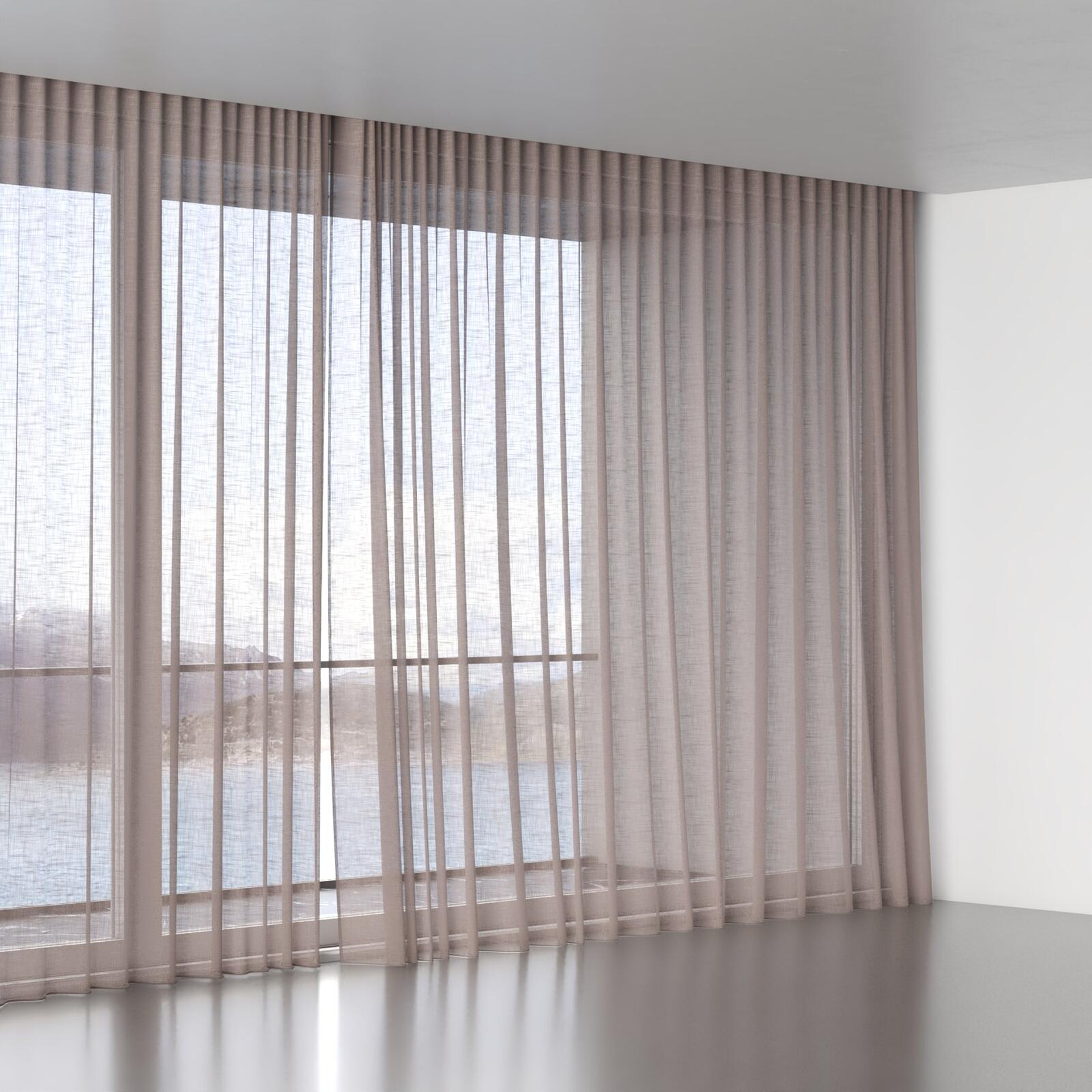 Full view of Savina Brick, wave pleat