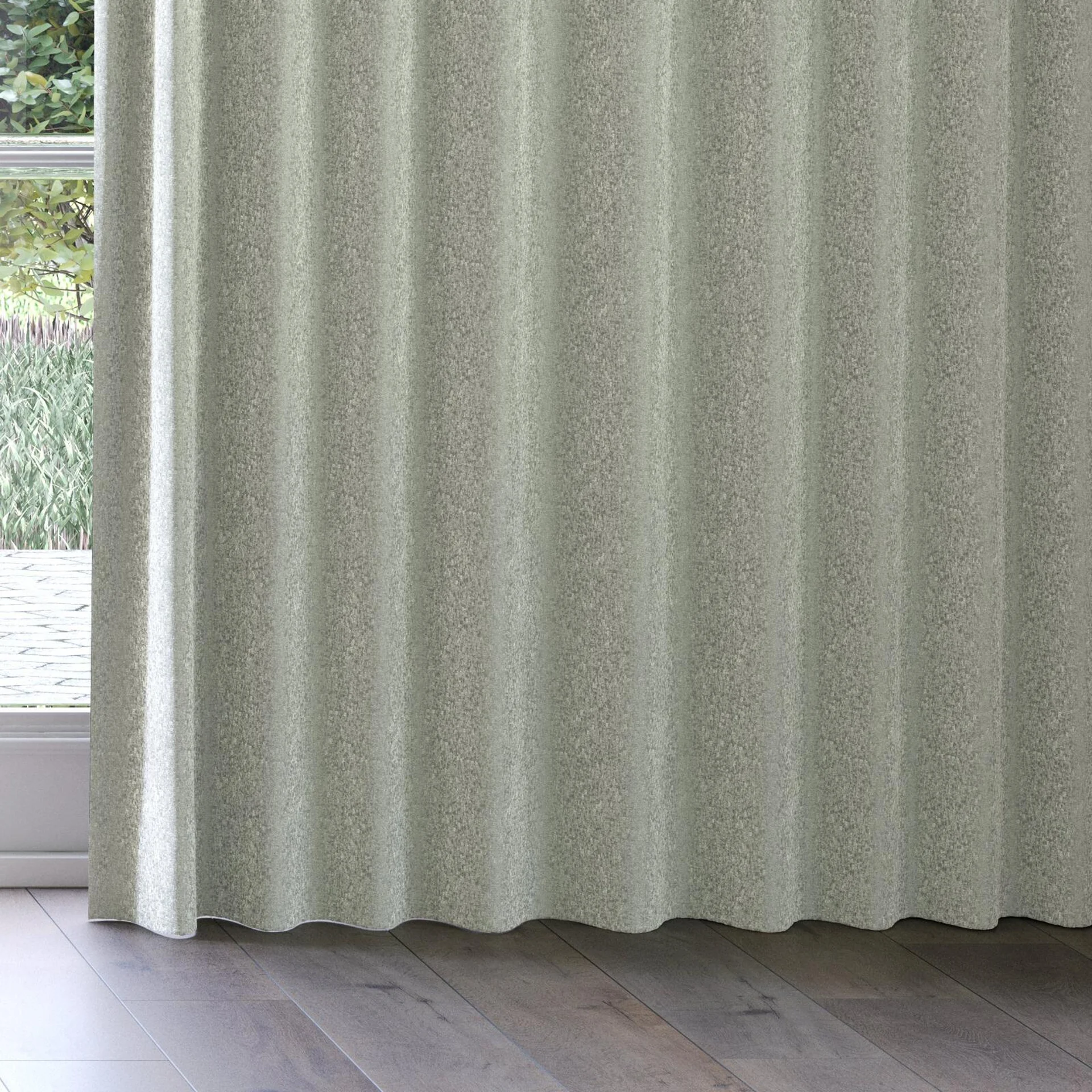 Bottom view of Brigadier Thyme, on curtain rail