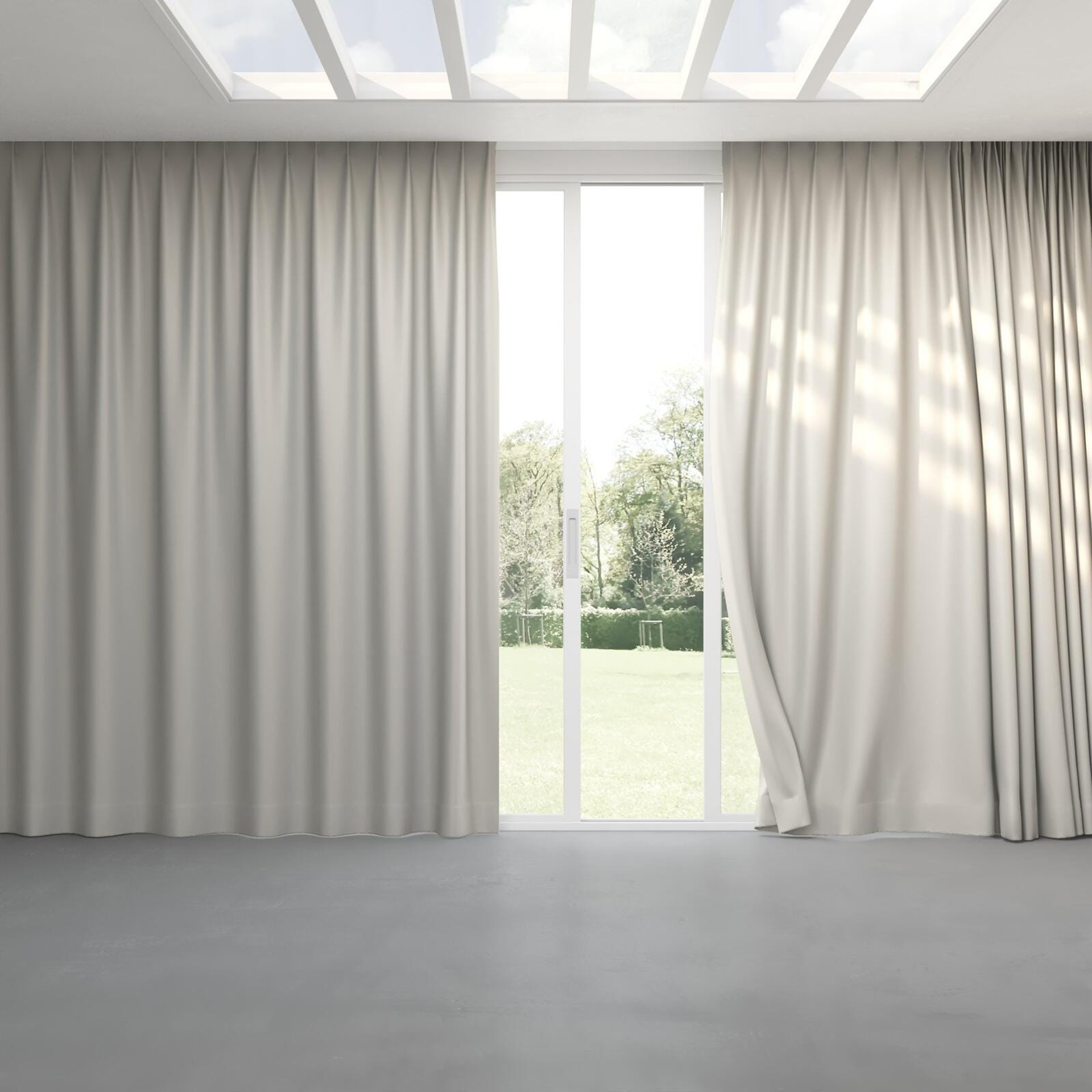 Full view of Atelier Ecru, pinch pleat