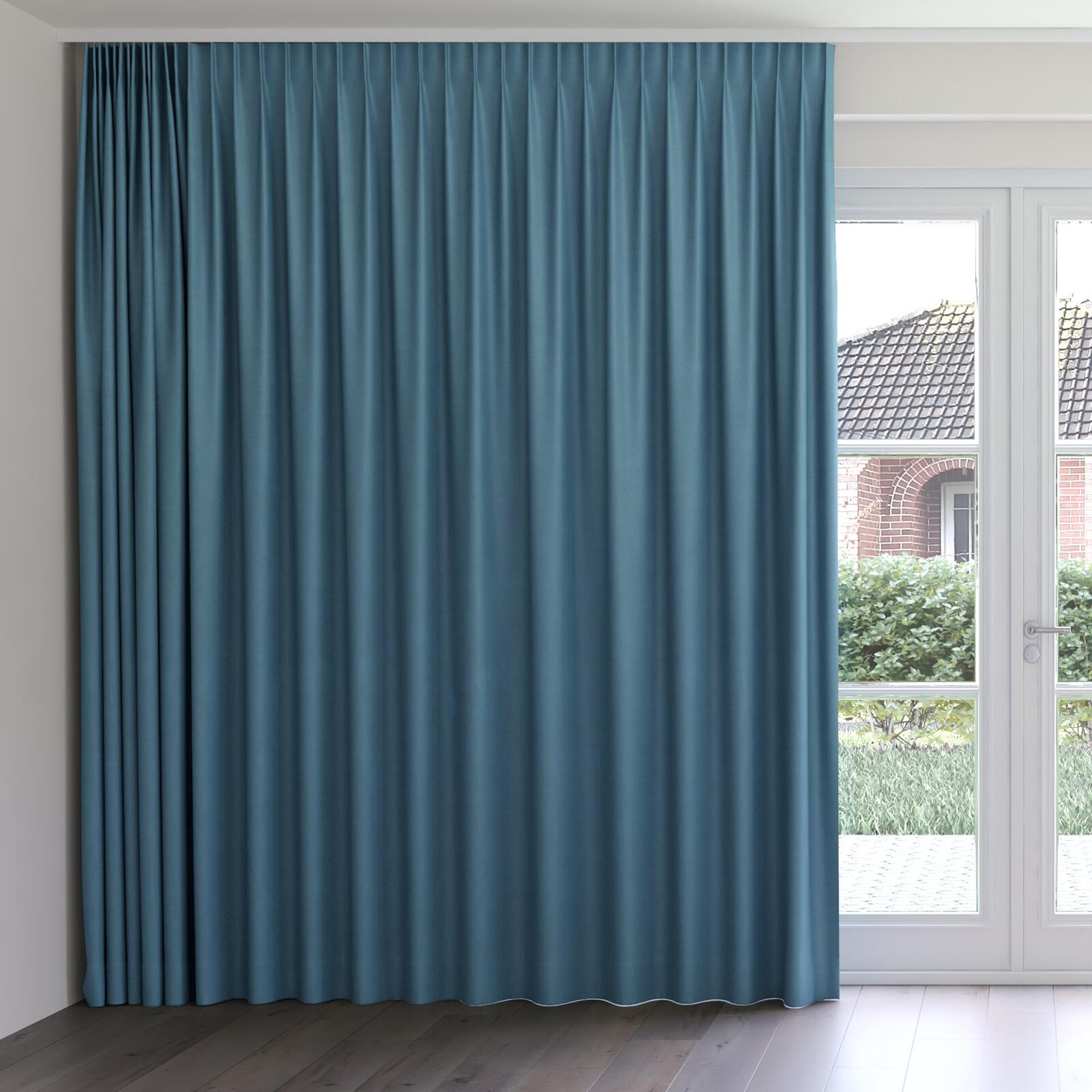 Front view of Peak Spruce, on curtain rail