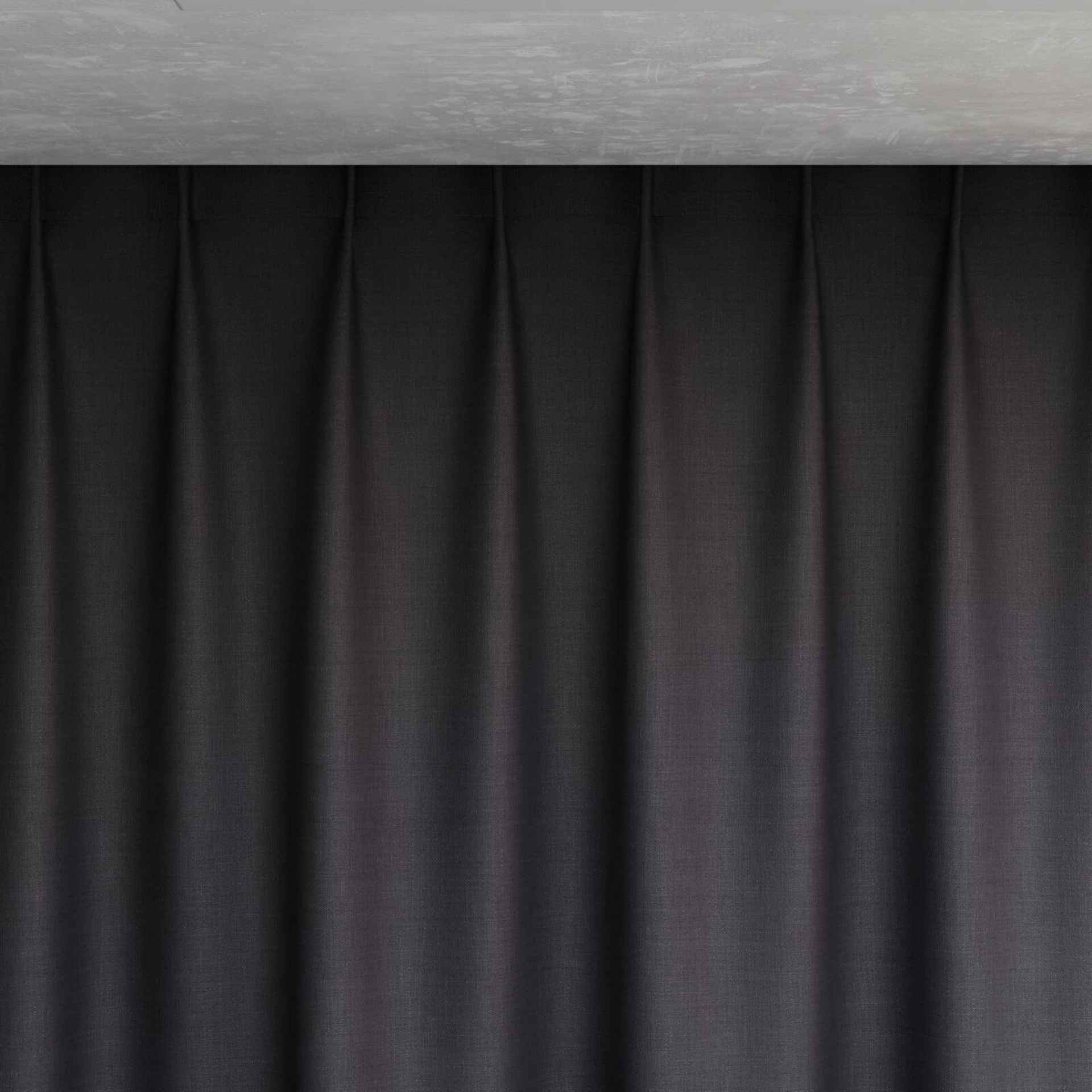 Top view of Keystone Ebony, pinch pleat